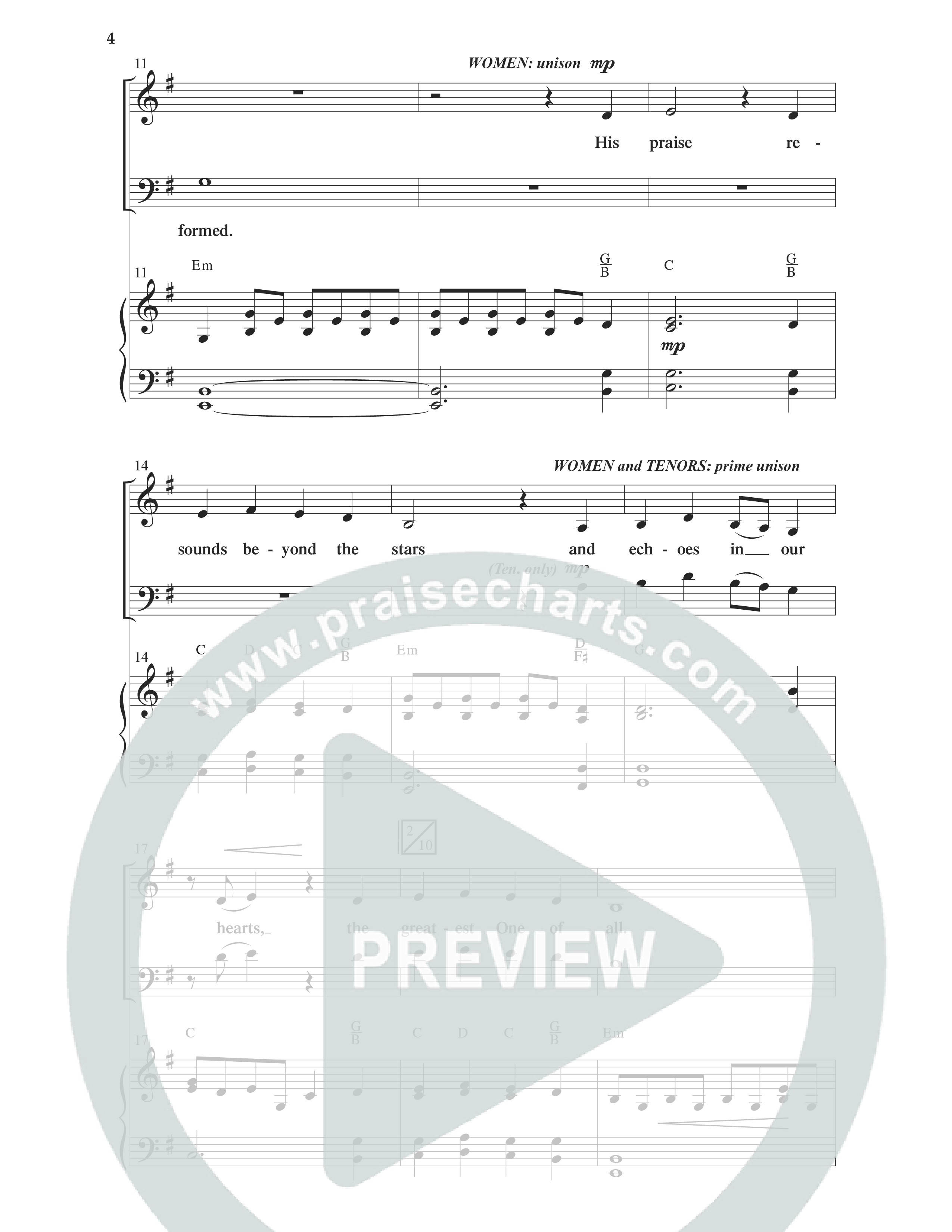 No Other Name (Choral Anthem SATB) Anthem (SATB/Piano) (Word Music Choral / Arr. Joshua Spacht)