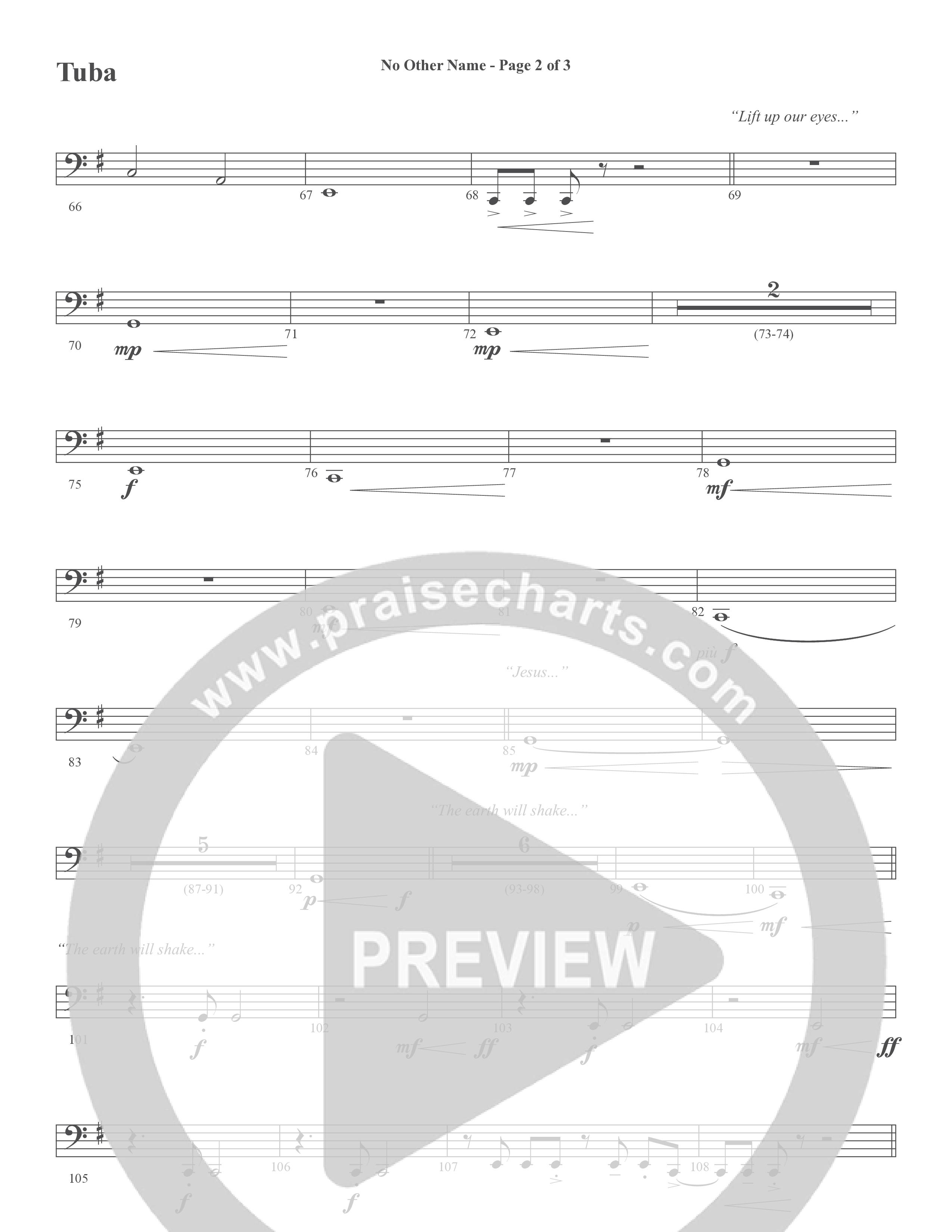 No Other Name (Choral Anthem SATB) Tuba (Word Music Choral / Arr. Joshua Spacht)