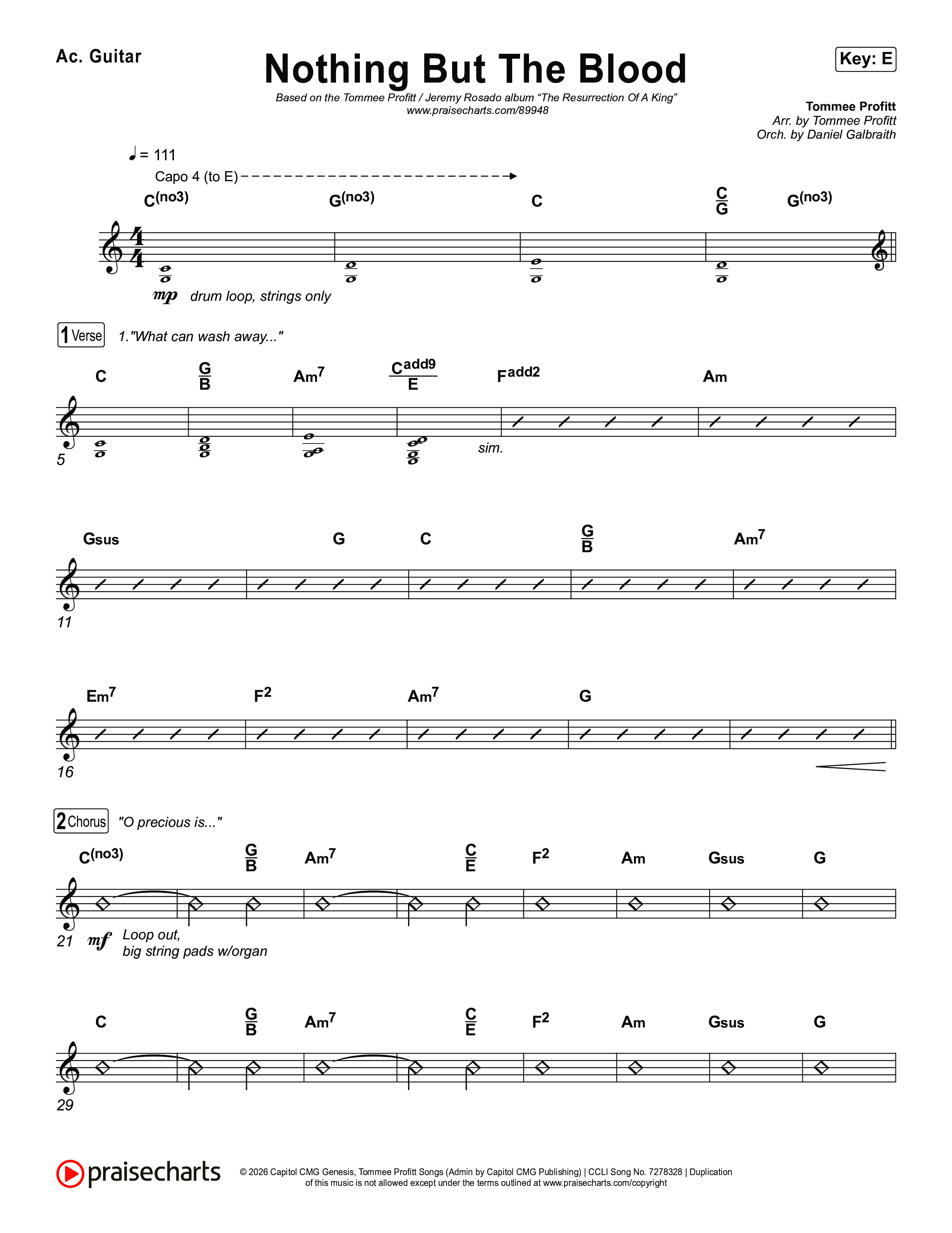 Nothing But The Blood Acoustic Guitar (Tommee Profitt / Jeremy Rosado)