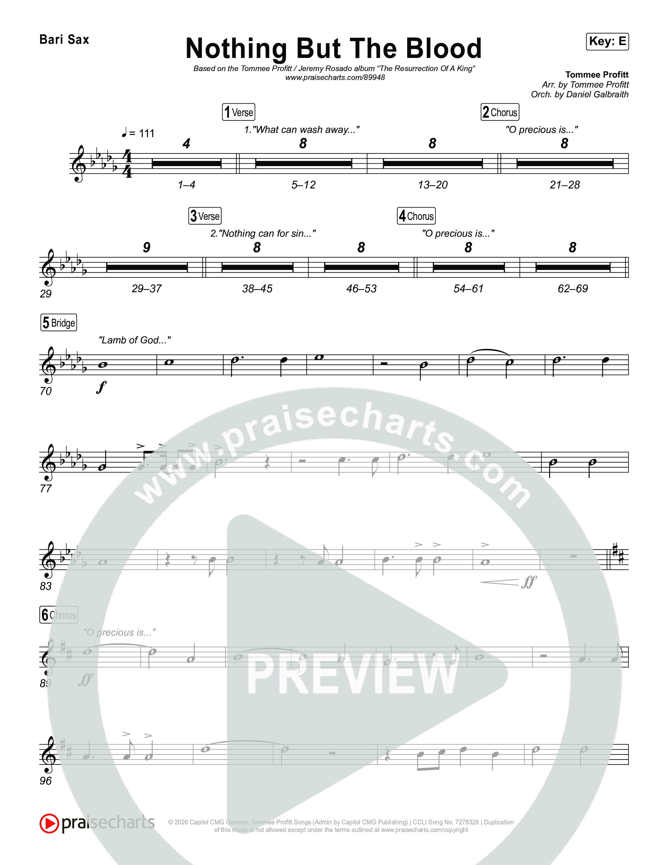 Nothing But The Blood Bari Sax (Tommee Profitt / Jeremy Rosado)