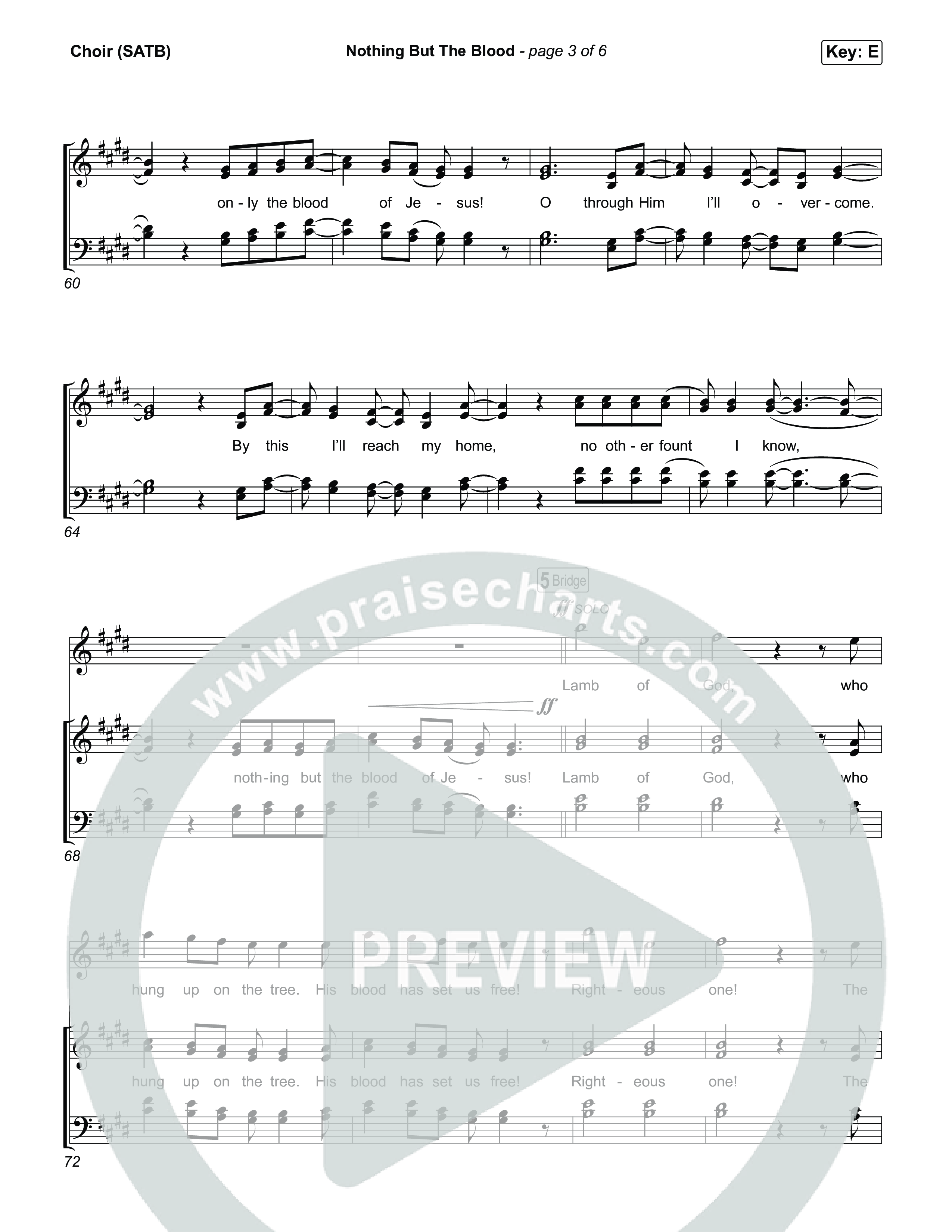 Nothing But The Blood Choir Sheet (SATB) (Tommee Profitt / Jeremy Rosado)