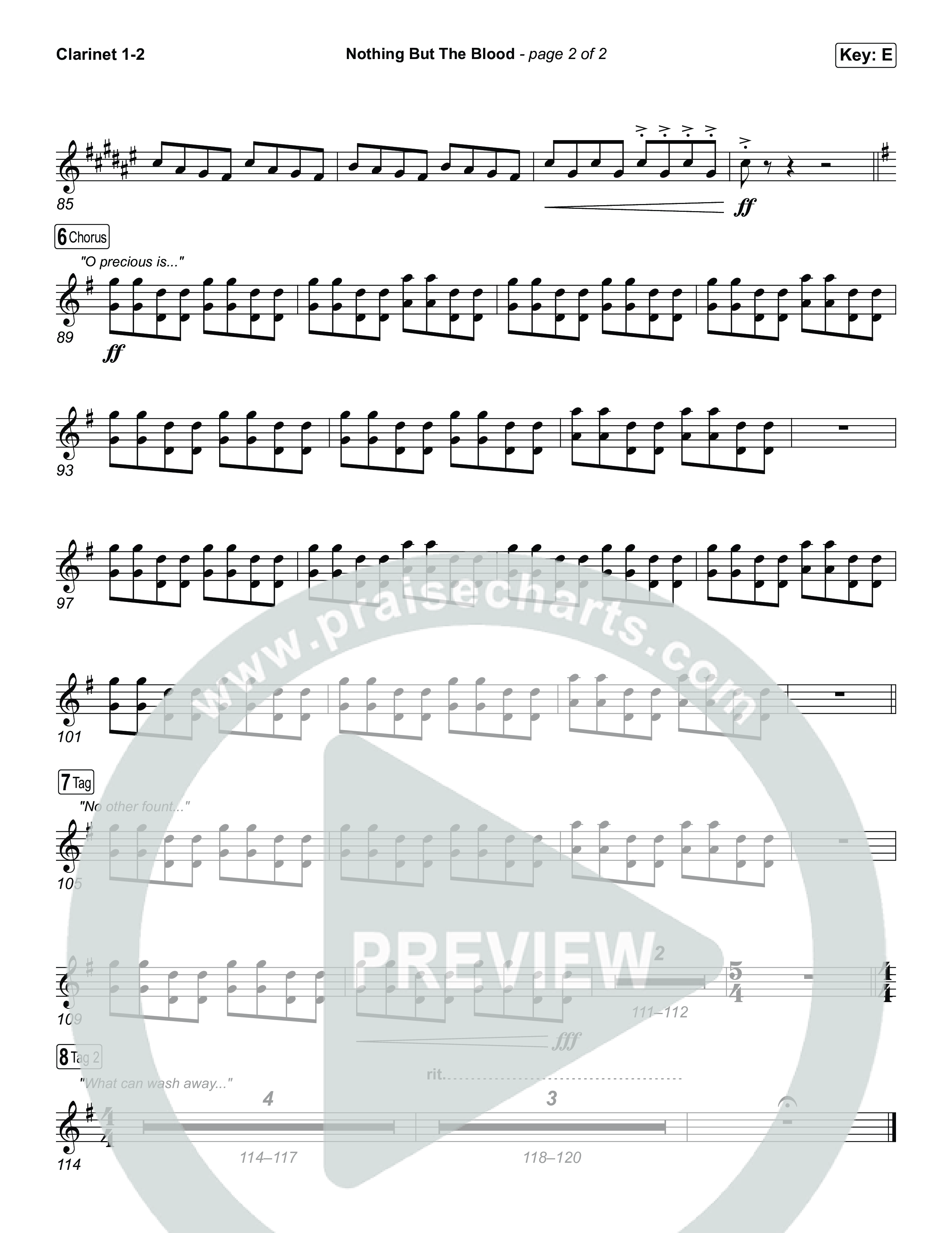 Nothing But The Blood Clarinet 1/2 (Tommee Profitt / Jeremy Rosado)