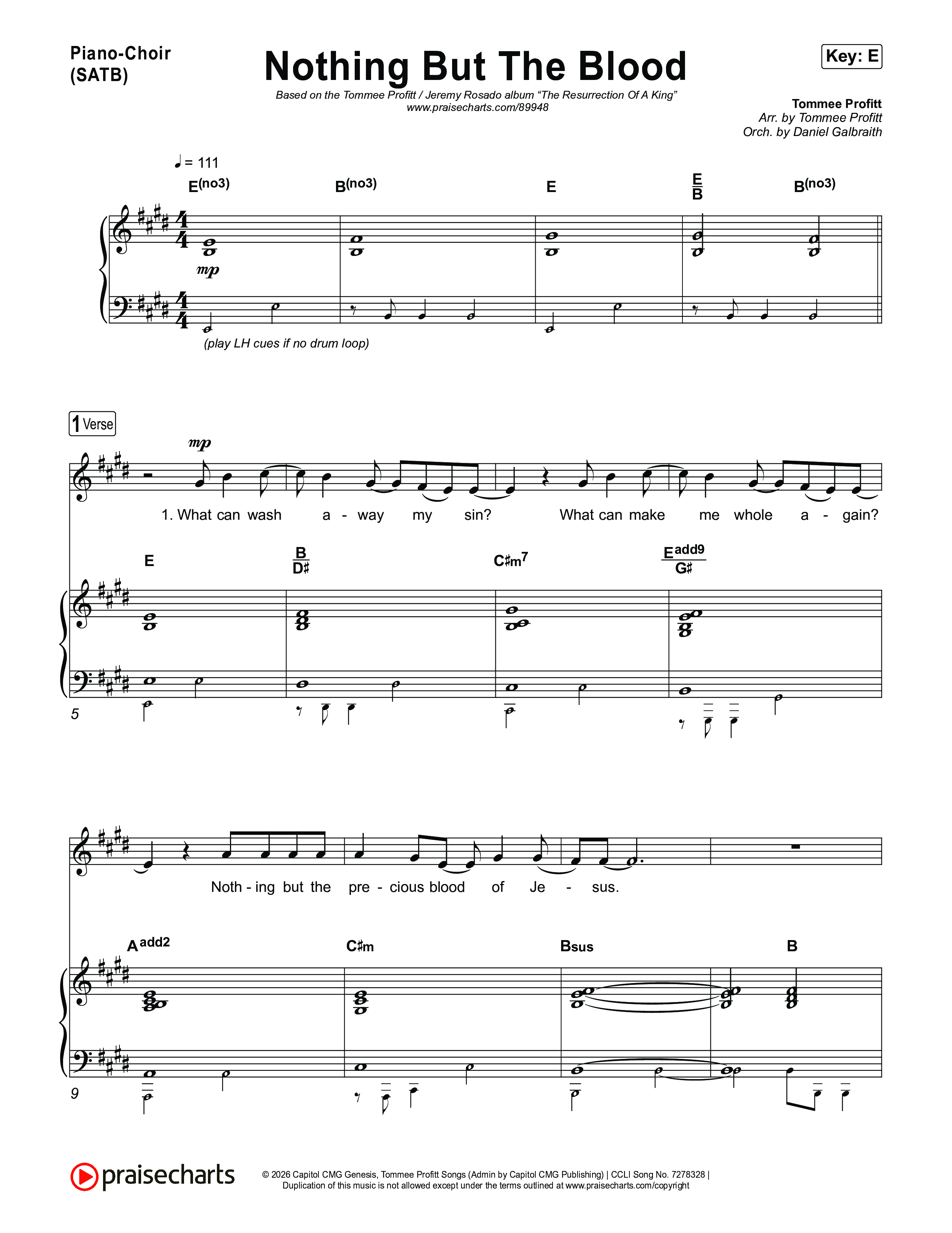 Nothing But The Blood Piano/Vocal Pack (Tommee Profitt / Jeremy Rosado)