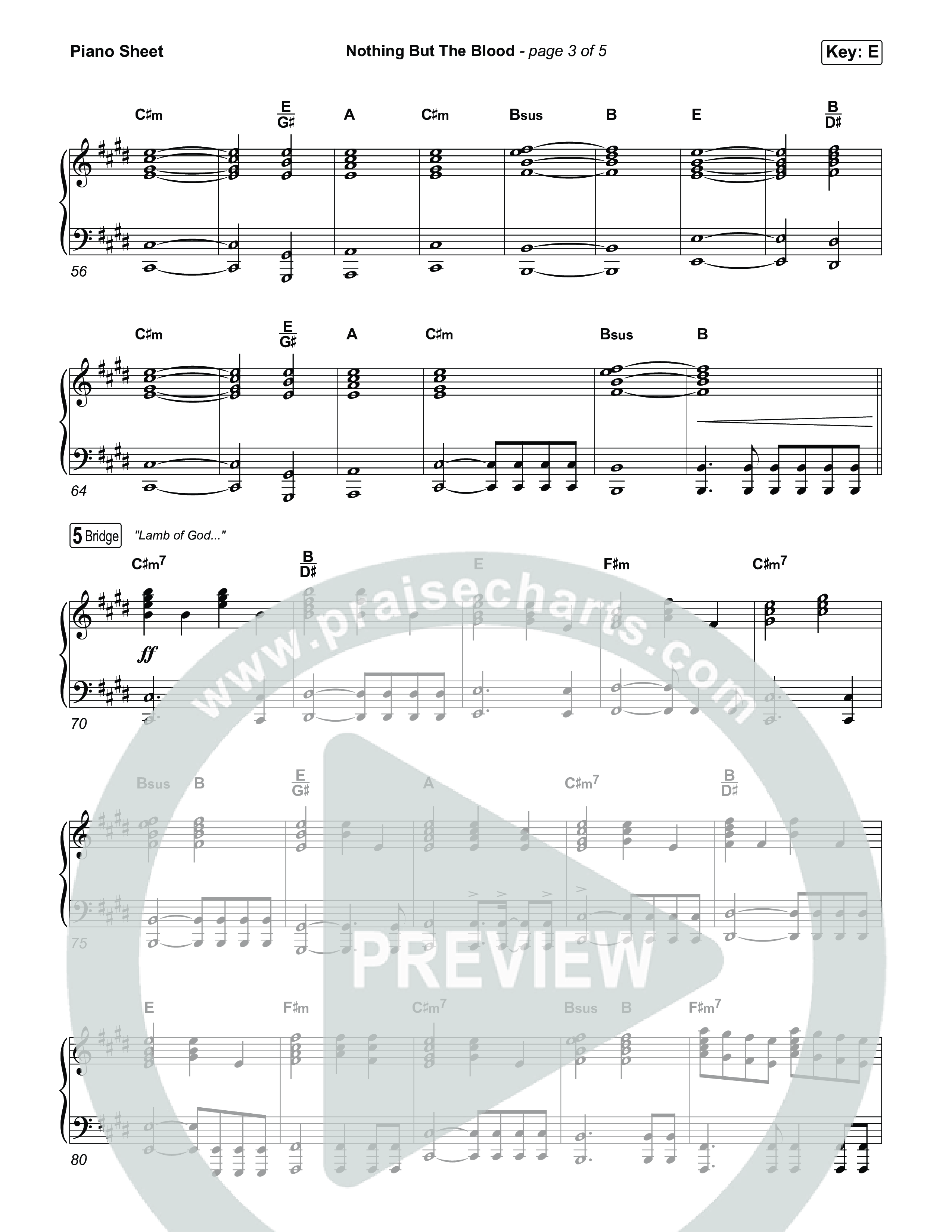 Nothing But The Blood Piano Sheet (Tommee Profitt / Jeremy Rosado)