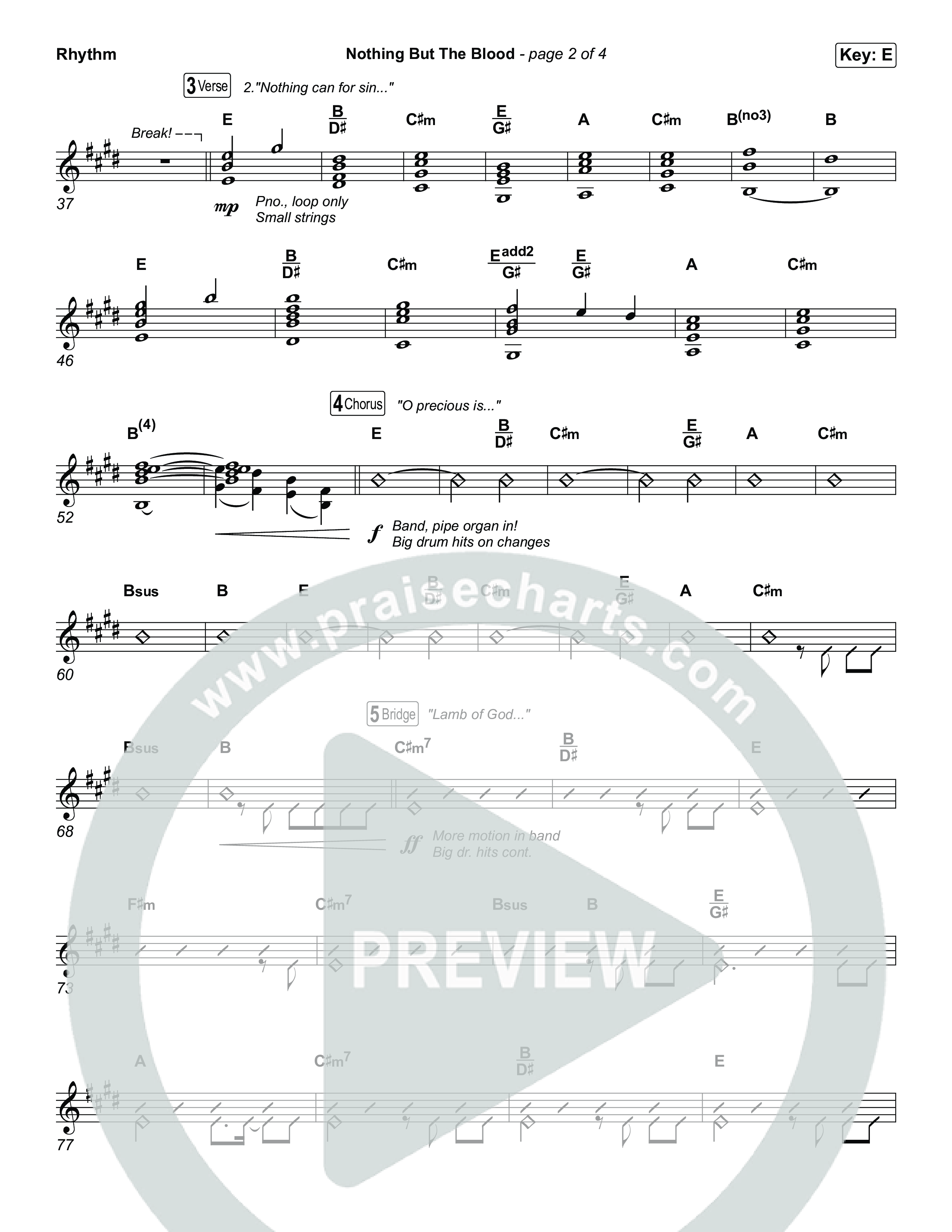 Nothing But The Blood Rhythm Chart (Tommee Profitt / Jeremy Rosado)