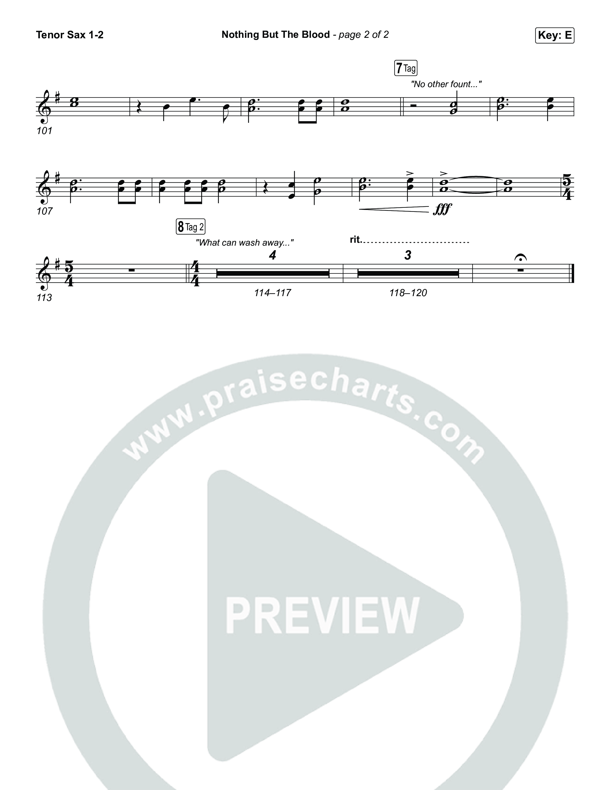 Nothing But The Blood Tenor Sax 1,2 (Tommee Profitt / Jeremy Rosado)