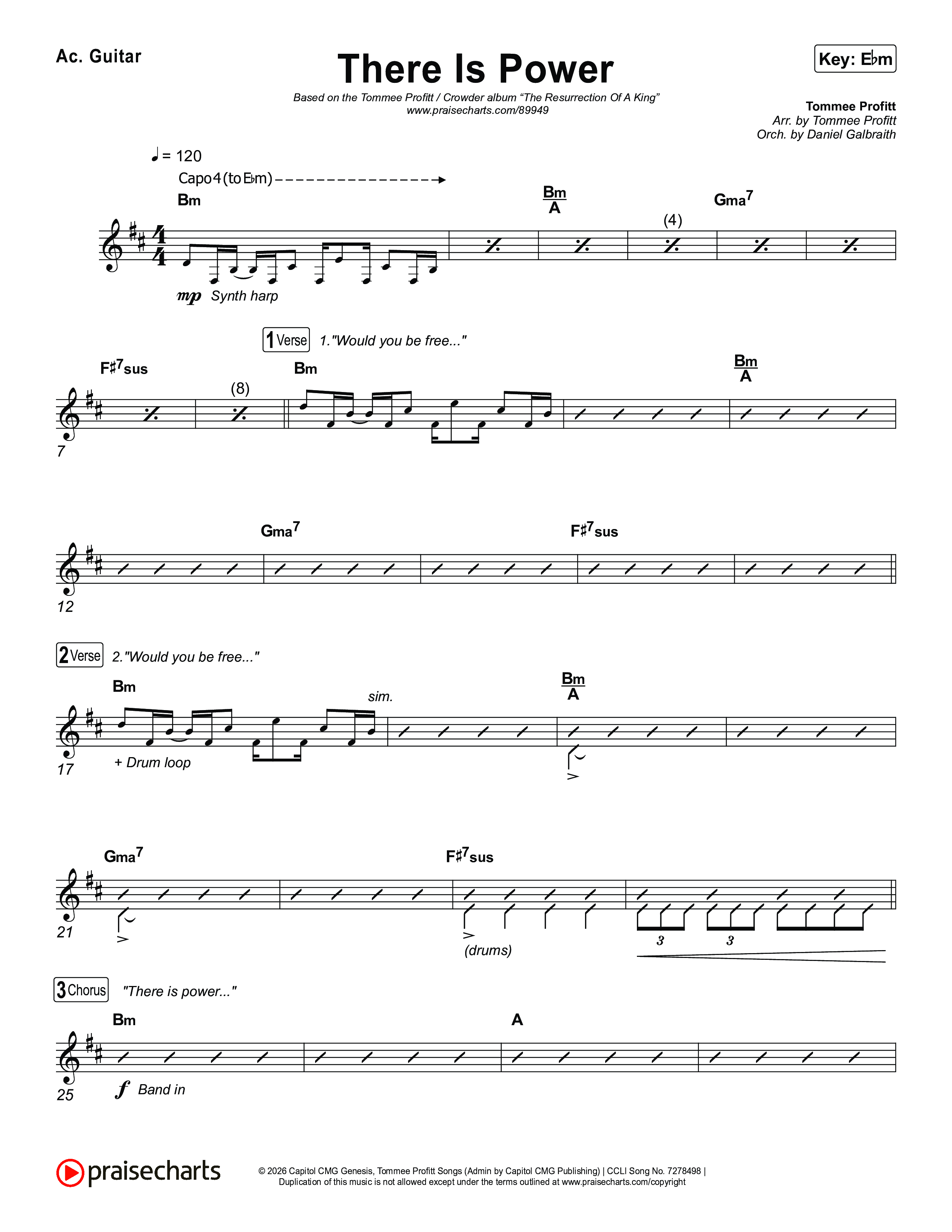 There Is Power Acoustic Guitar (Tommee Profitt / Crowder)