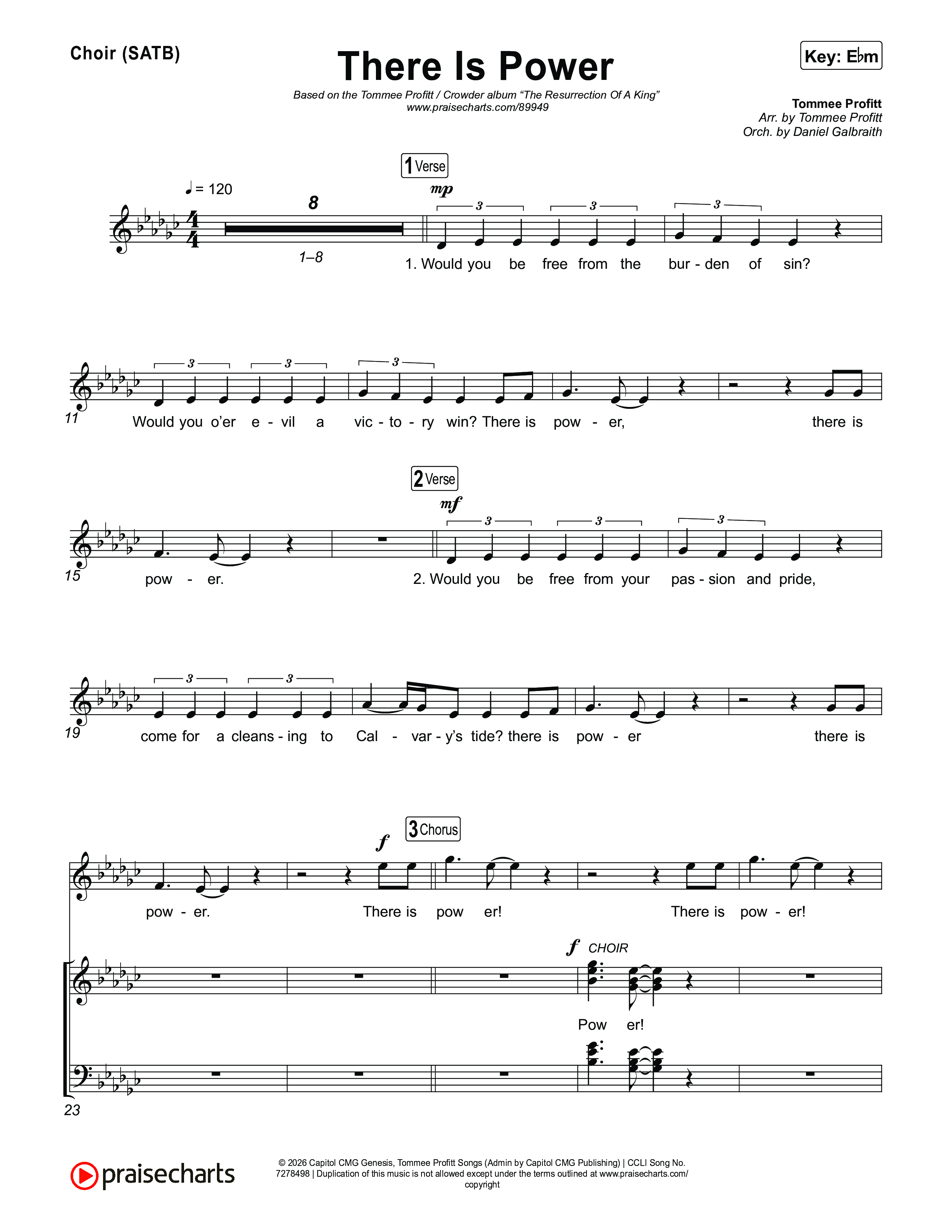 There Is Power Choir Sheet (SATB) (Tommee Profitt / Crowder)