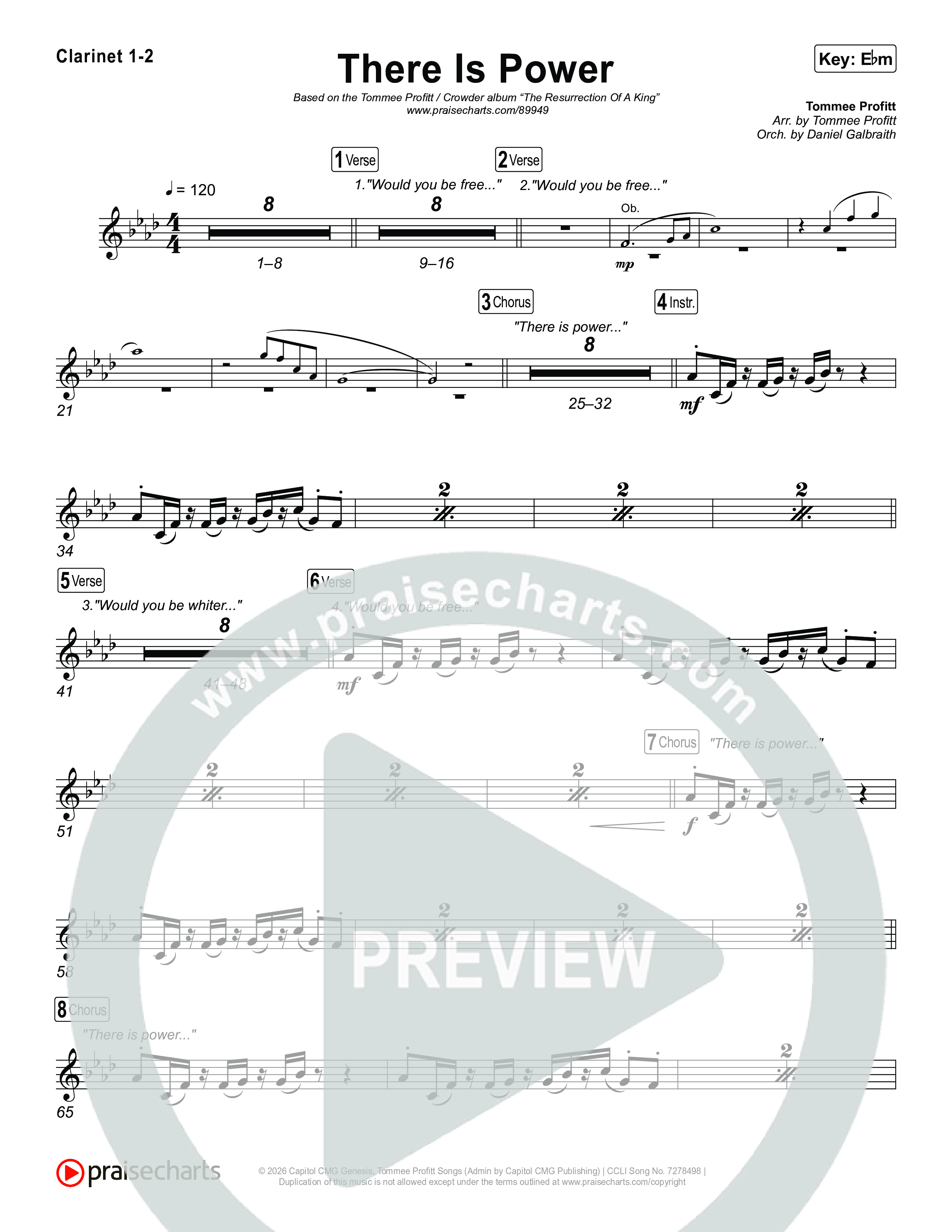 There Is Power Clarinet 1/2 (Tommee Profitt / Crowder)