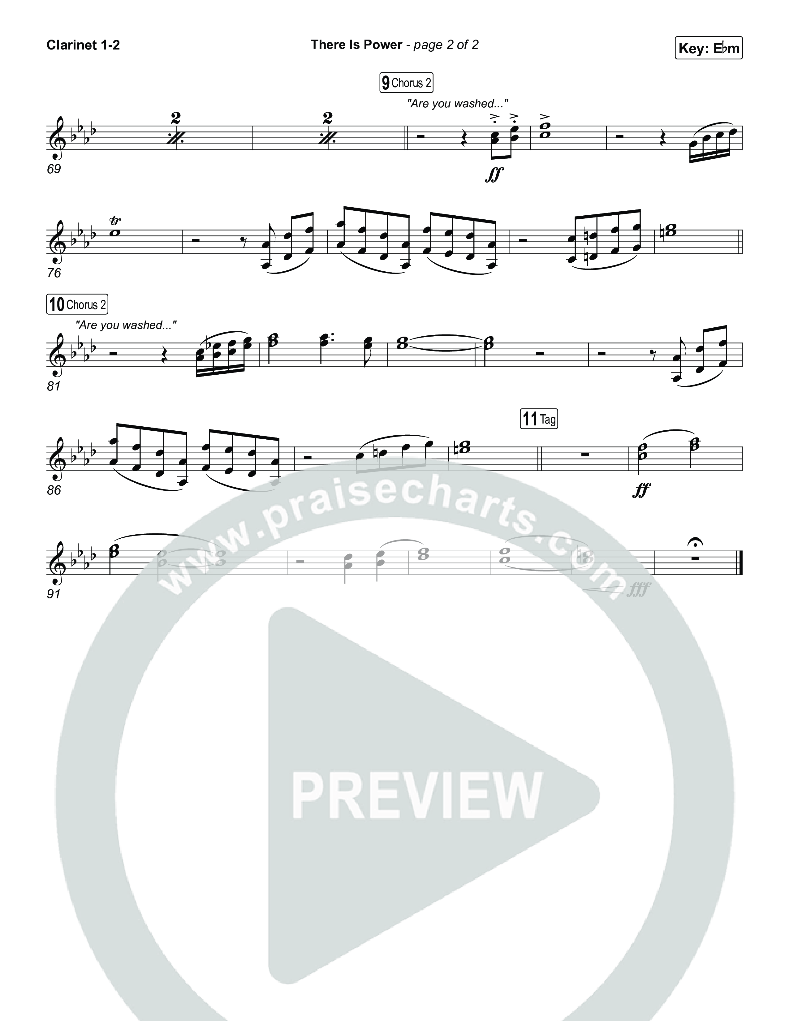 There Is Power Clarinet 1/2 (Tommee Profitt / Crowder)