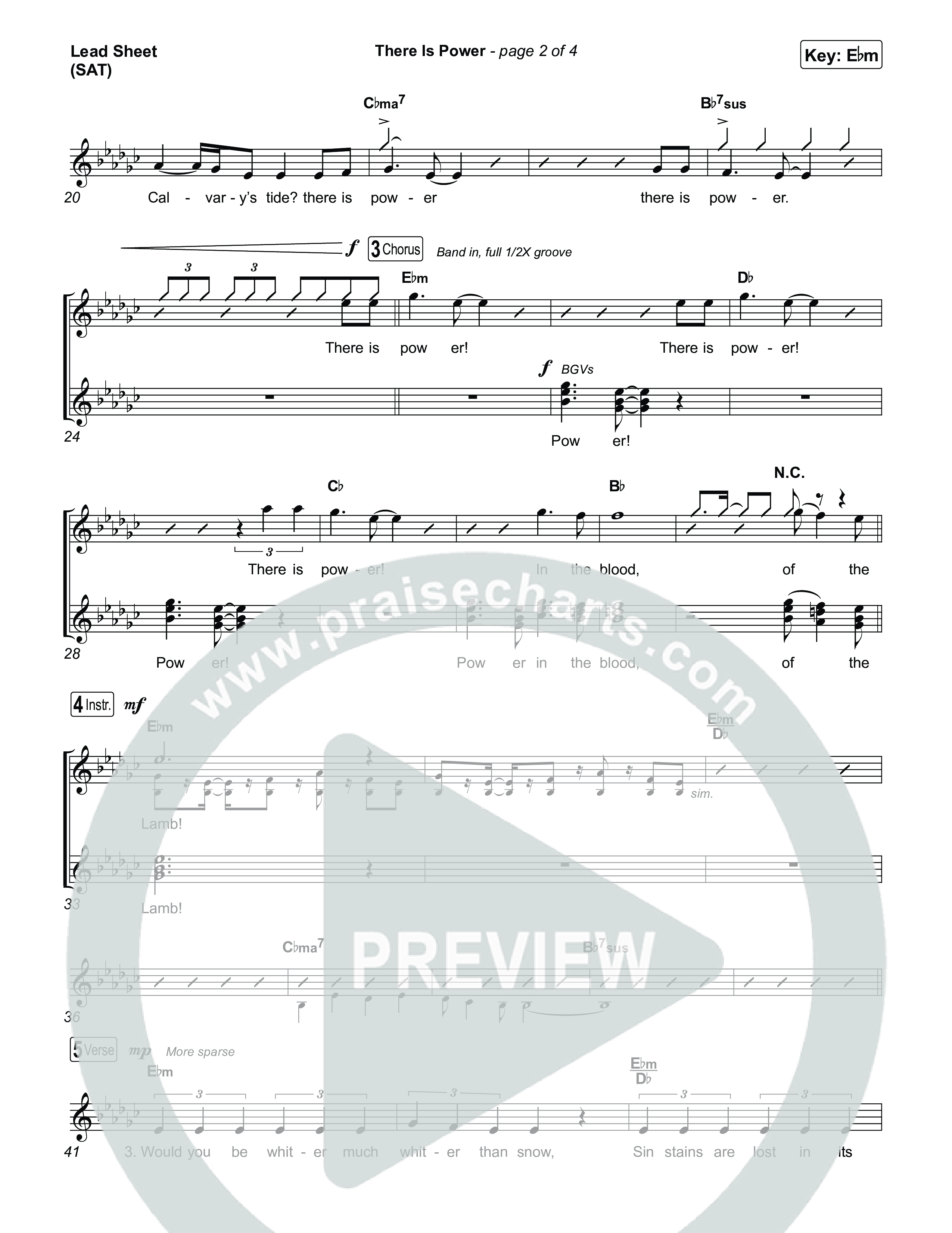 There Is Power Lead Sheet (SAT) (Tommee Profitt / Crowder)