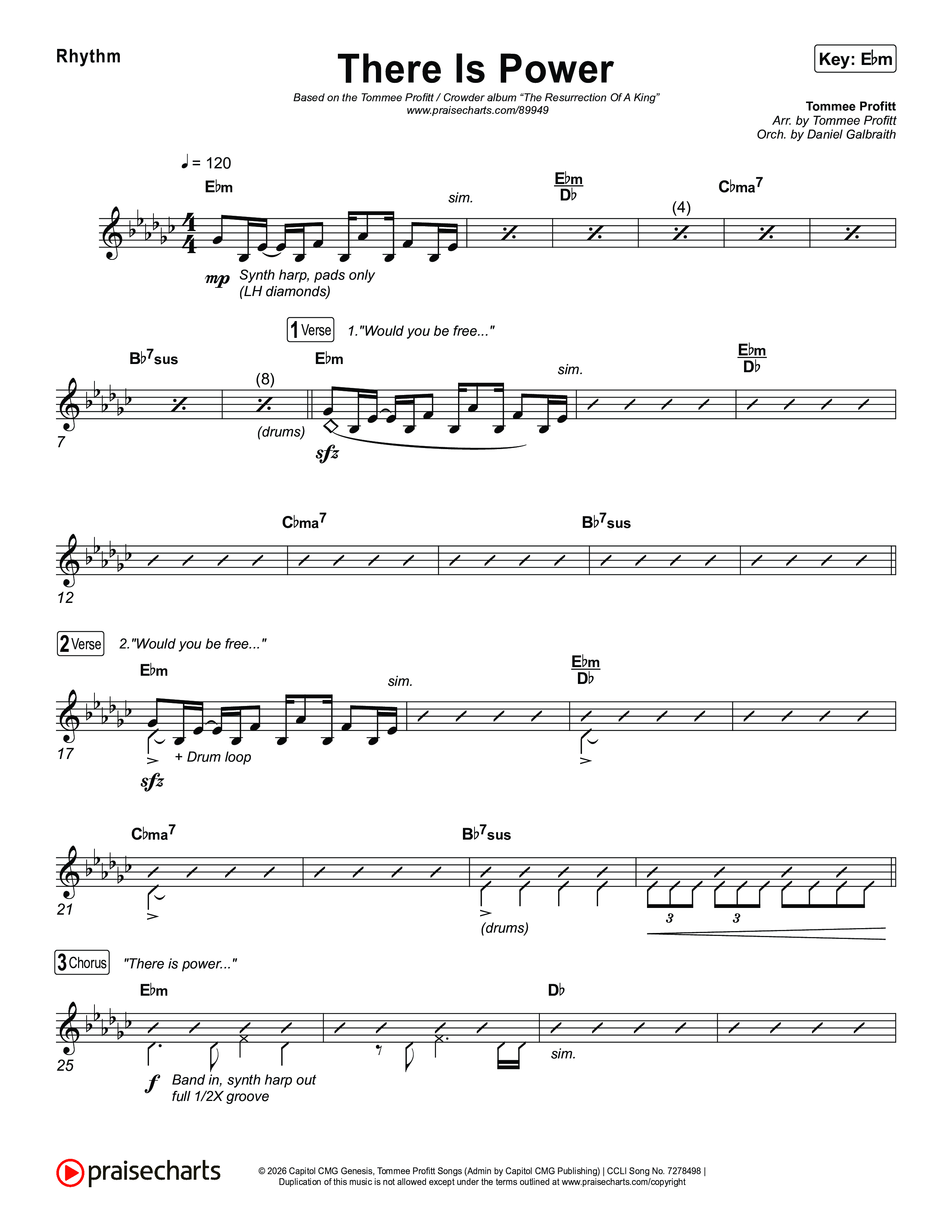 There Is Power Rhythm Chart (Tommee Profitt / Crowder)