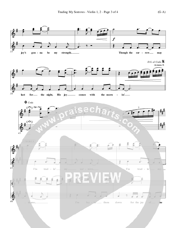 Trading My Sorrows Violins (Darrell Evans)