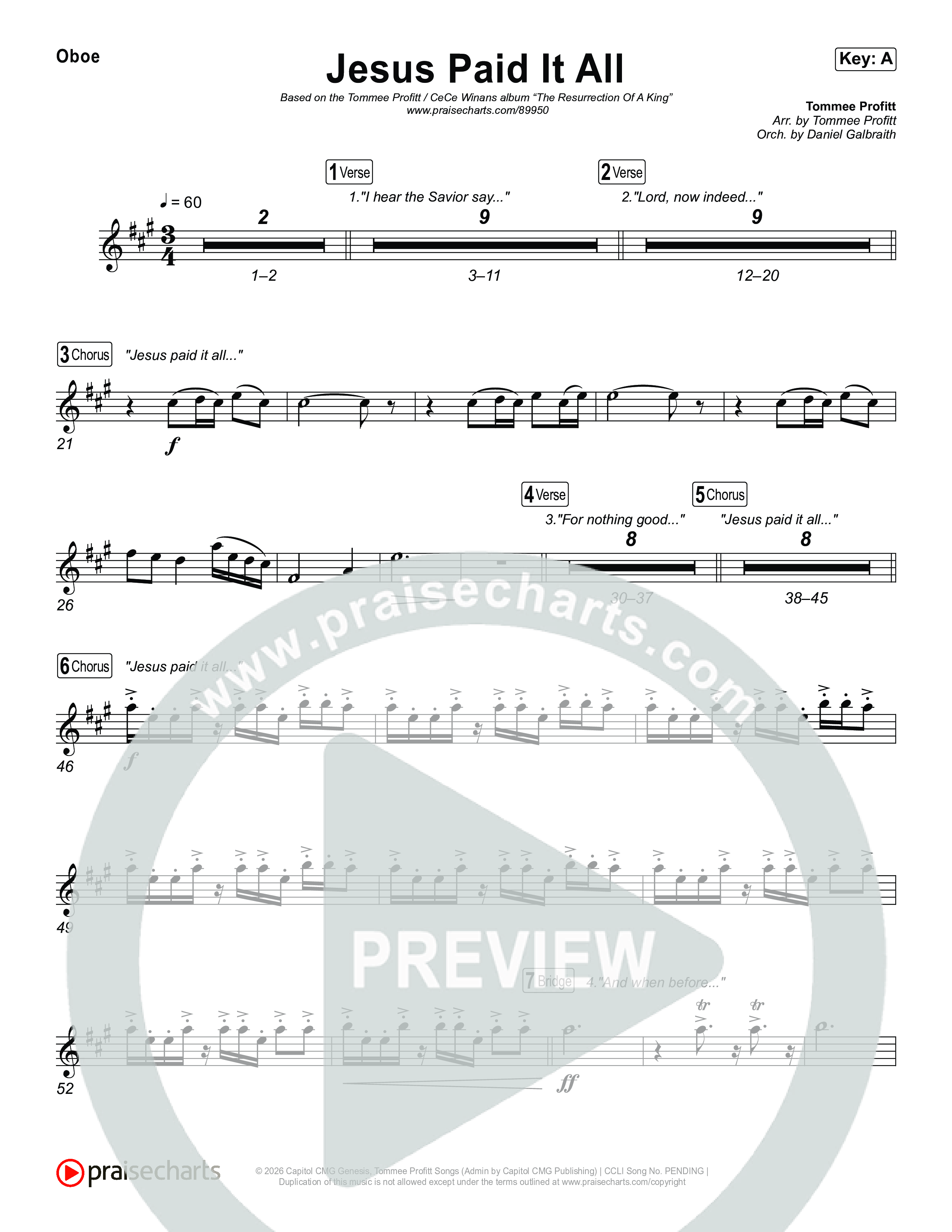 Jesus Paid It All Wind Pack (Tommee Profitt / CeCe Winans)