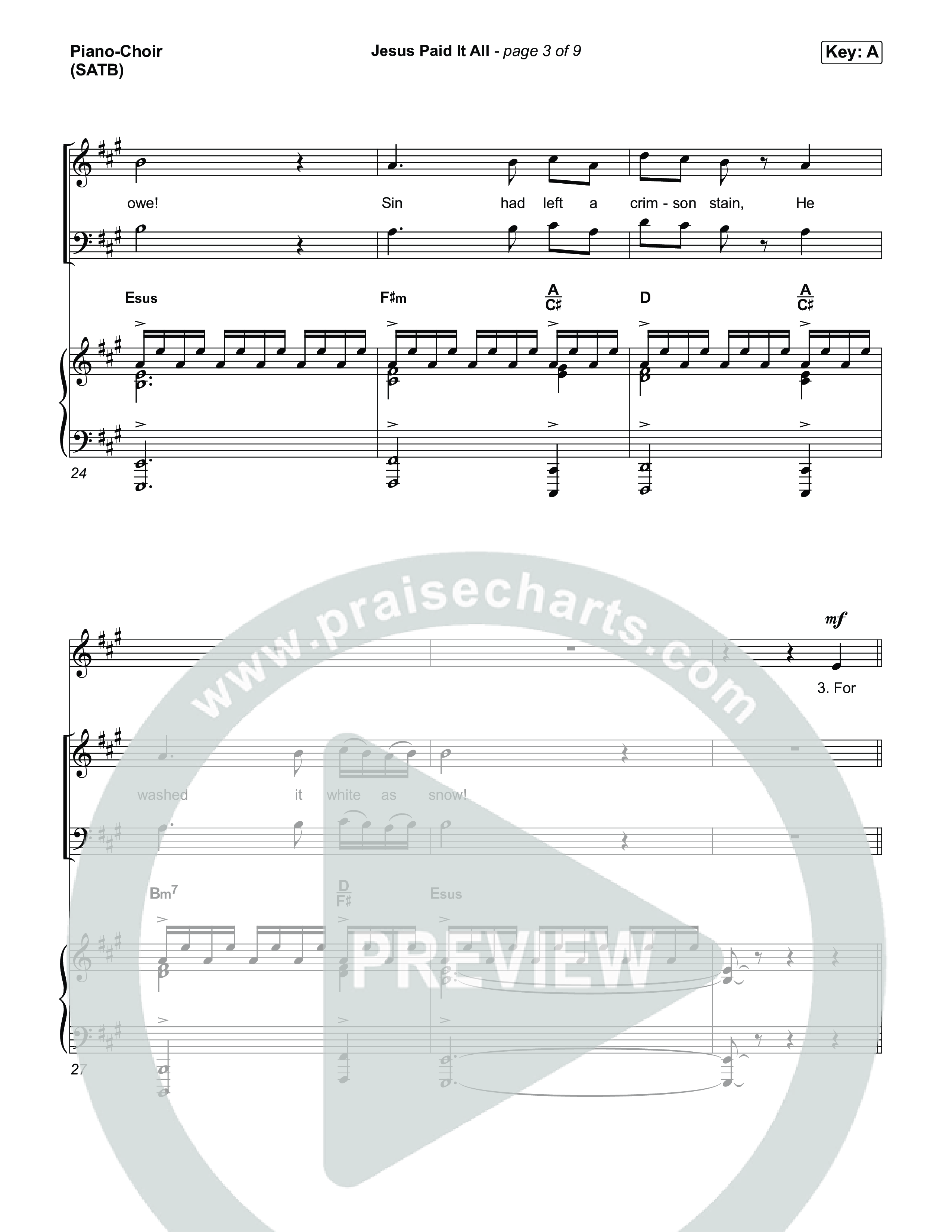 Jesus Paid It All Piano/Vocal (SATB) (Tommee Profitt / CeCe Winans)