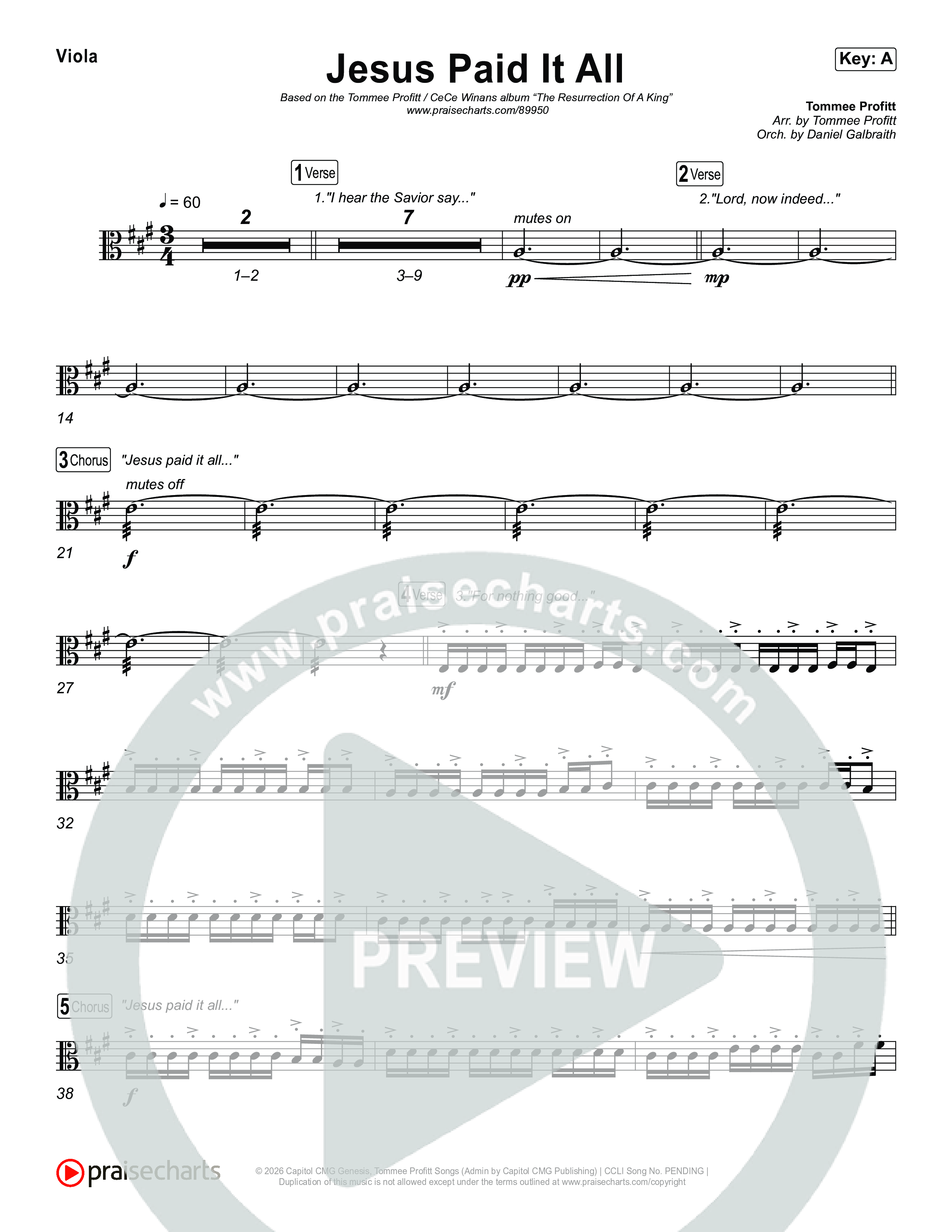 Jesus Paid It All String Pack (Tommee Profitt / CeCe Winans)