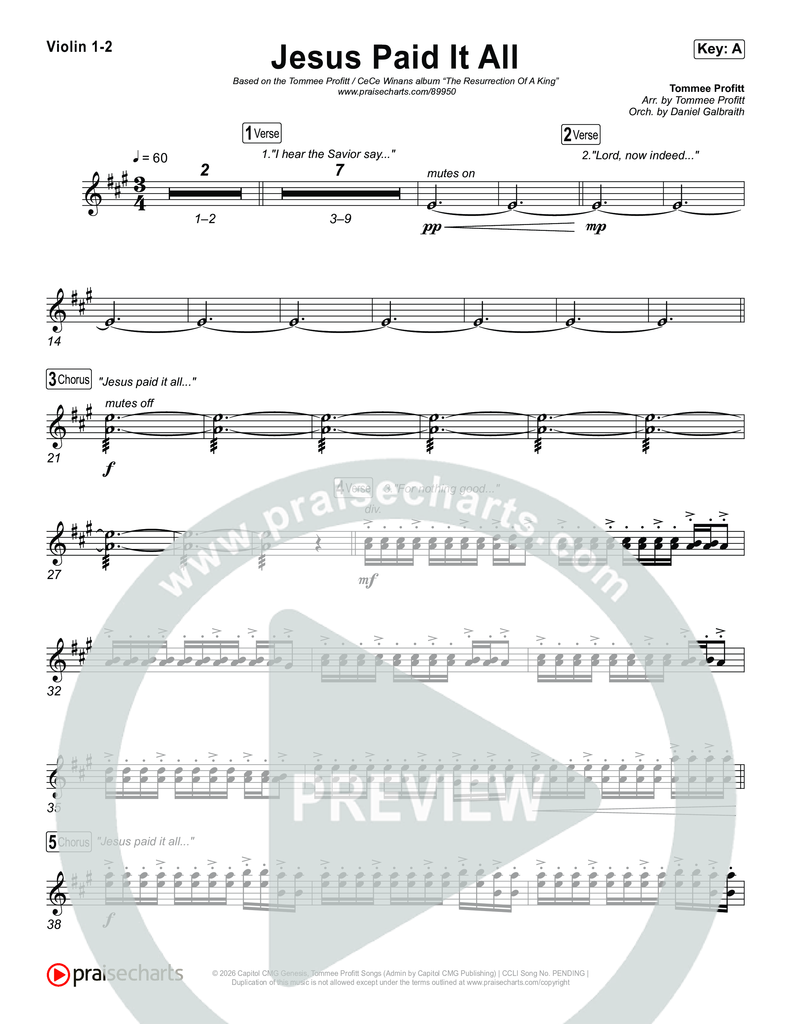 Jesus Paid It All String Pack (Tommee Profitt / CeCe Winans)