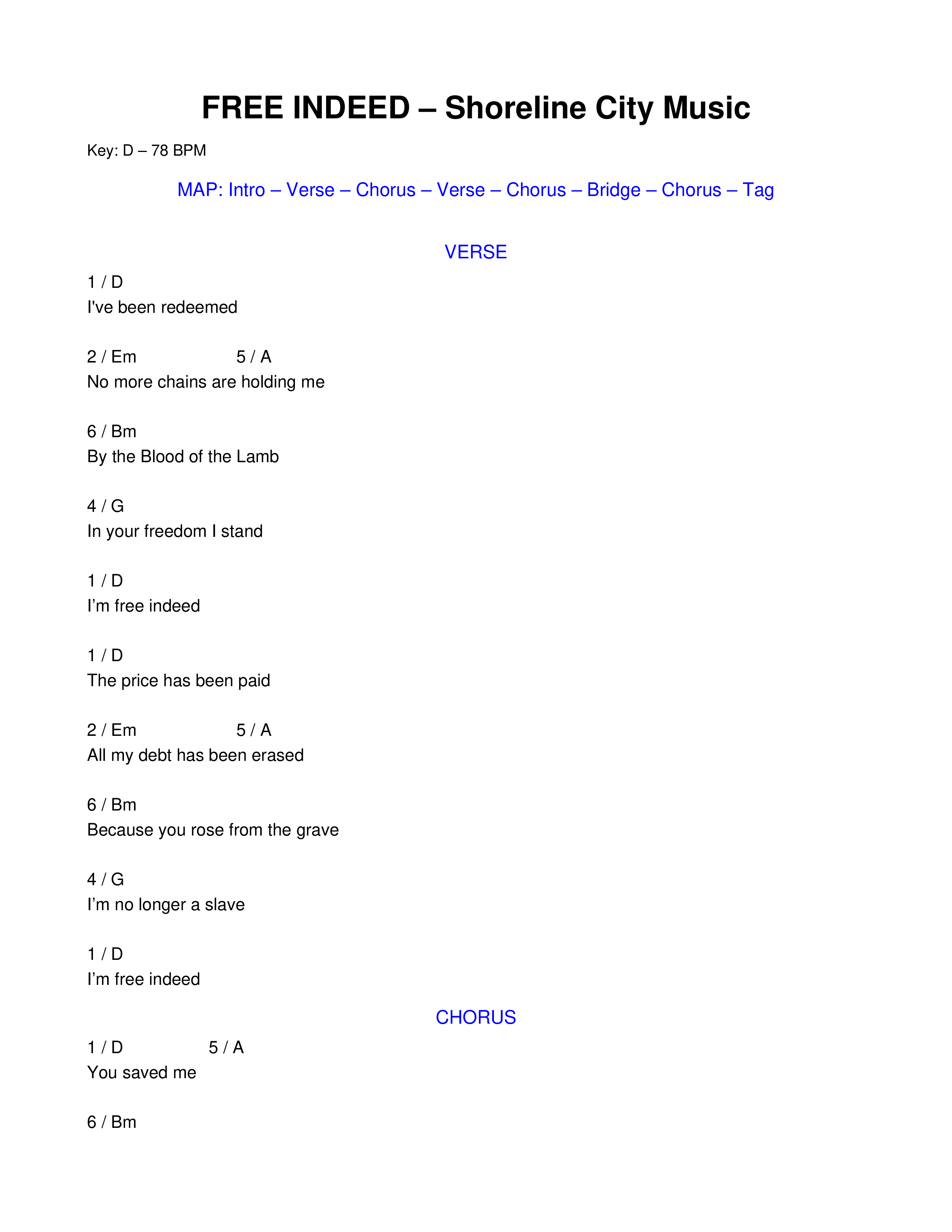 King Jesus (Live) Chord Chart (Shoreline City Music / Ryan Ofei)