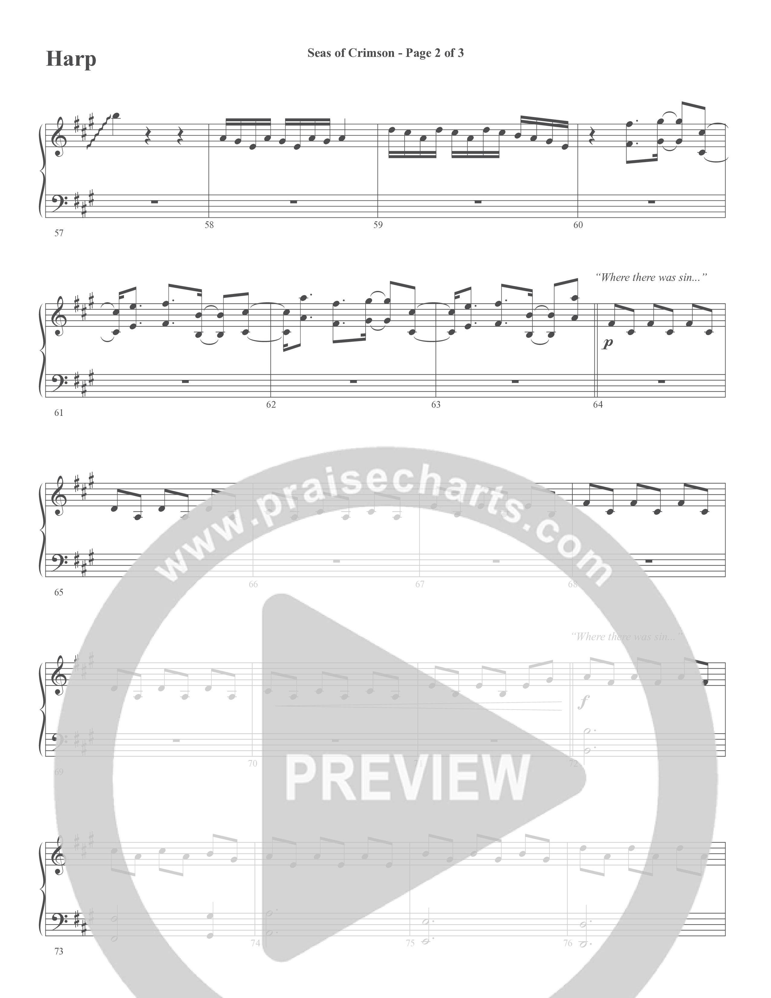 Seas Of Crimson (Choral Anthem SATB) Harp (Word Music Choral / Arr. Joshua Spacht)