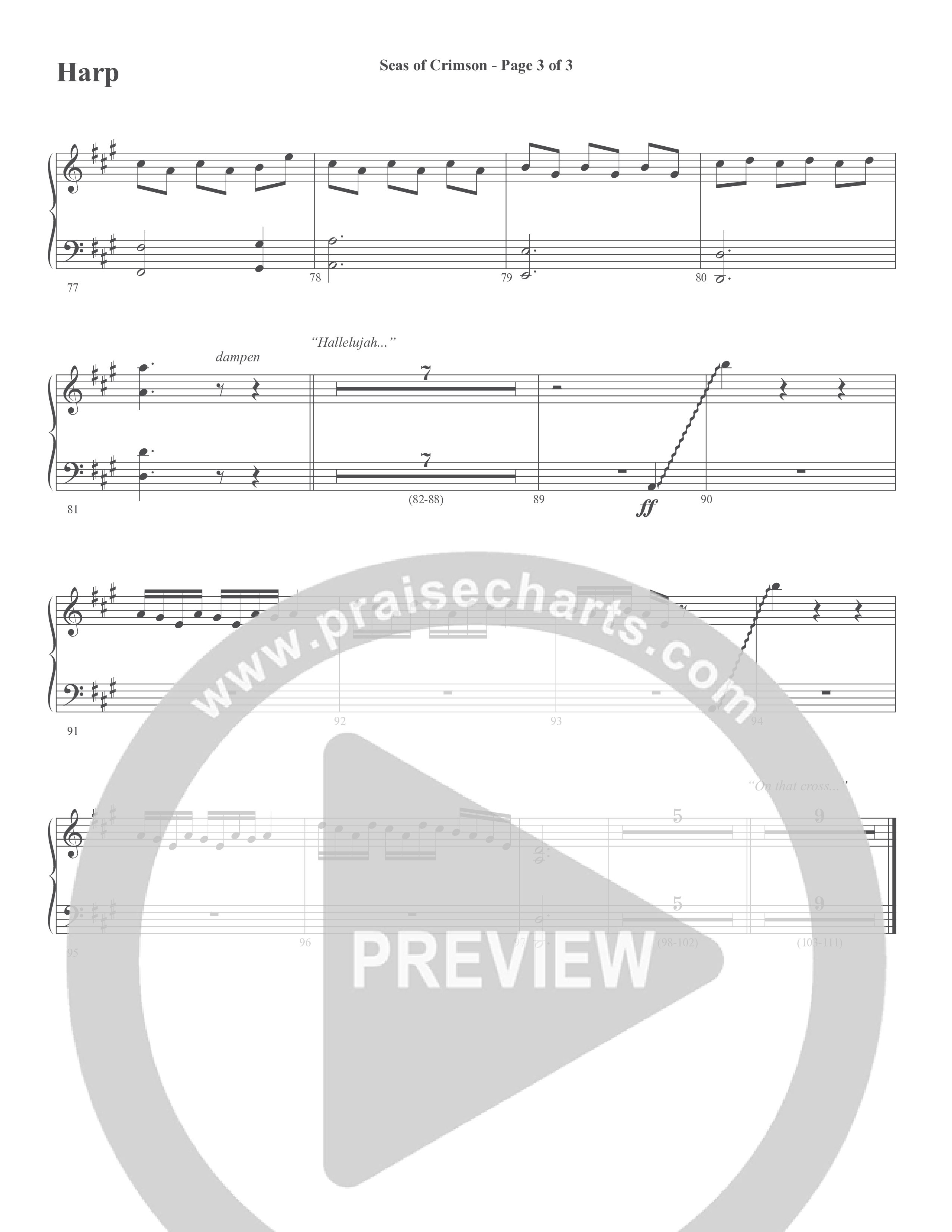 Seas Of Crimson (Choral Anthem SATB) Harp (Word Music Choral / Arr. Joshua Spacht)