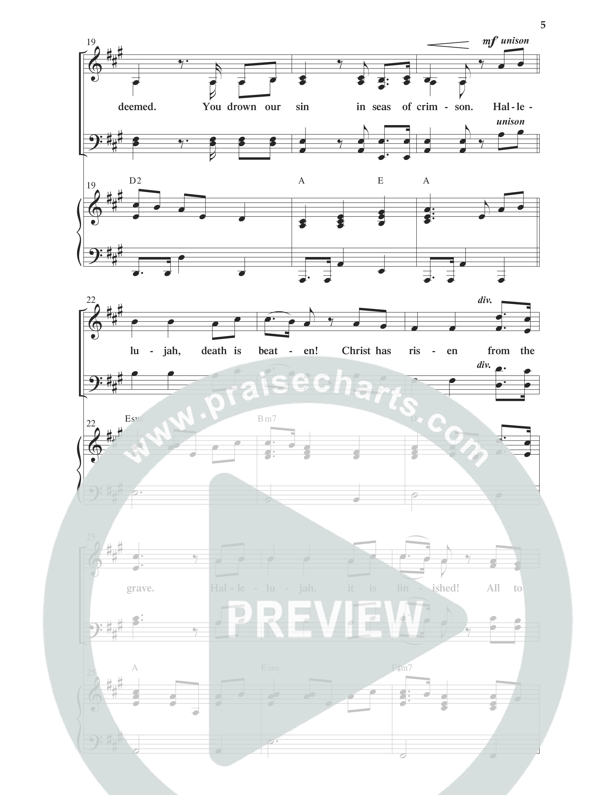 Seas Of Crimson (Choral Anthem SATB) Anthem (SATB/Piano) (Word Music Choral / Arr. Joshua Spacht)