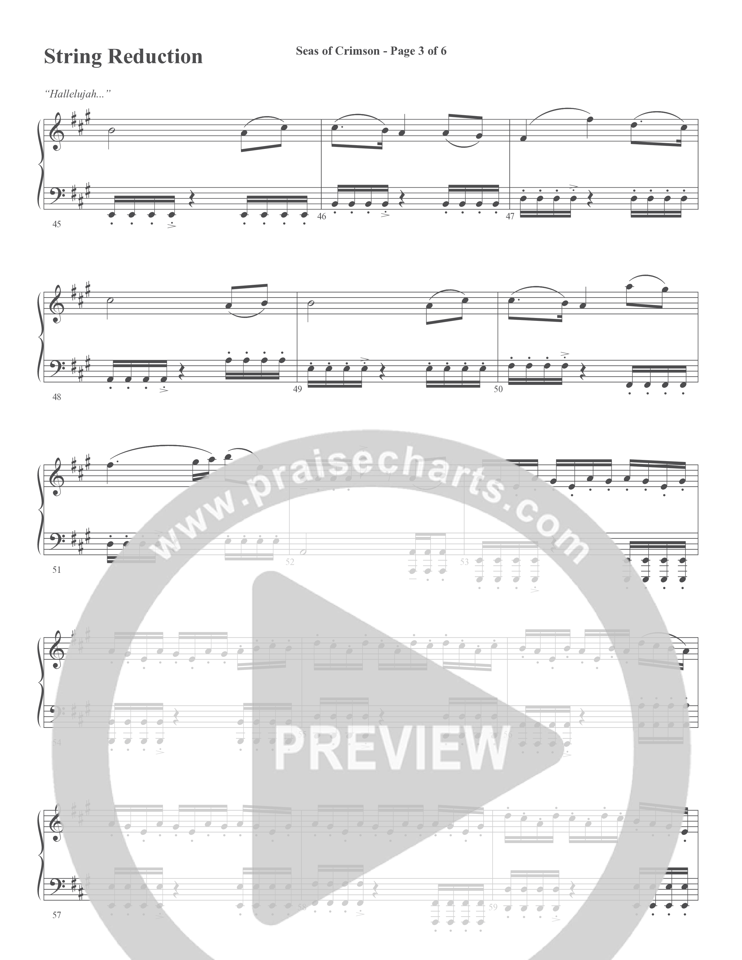 Seas Of Crimson (Choral Anthem SATB) String Reduction (Word Music Choral / Arr. Joshua Spacht)