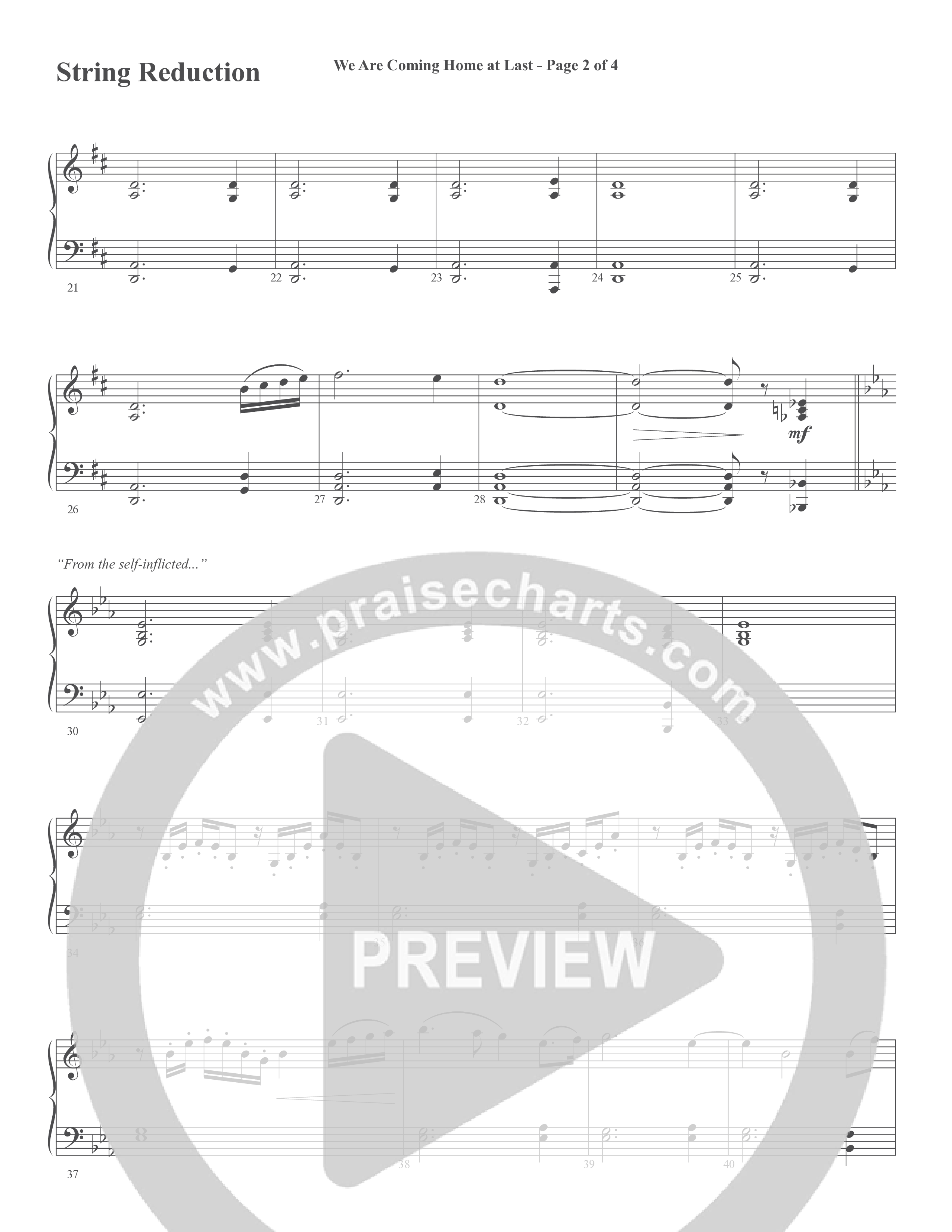 We Are Coming Home At Last (Choral Anthem SATB) String Reduction (Word Music Choral / Arr. Marty Hamby)