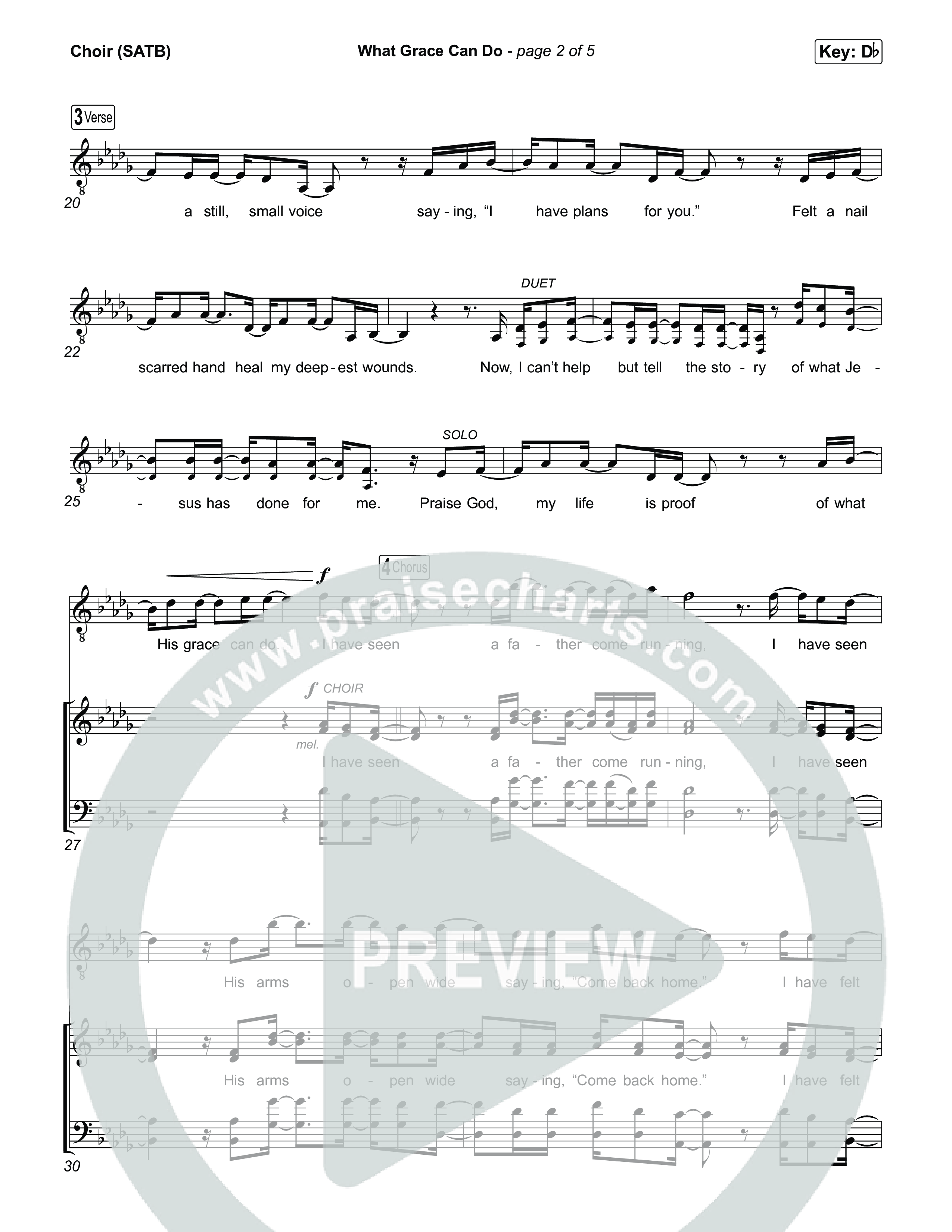 What Grace Can Do Choir Sheet (SATB) (Cochren & Co)
