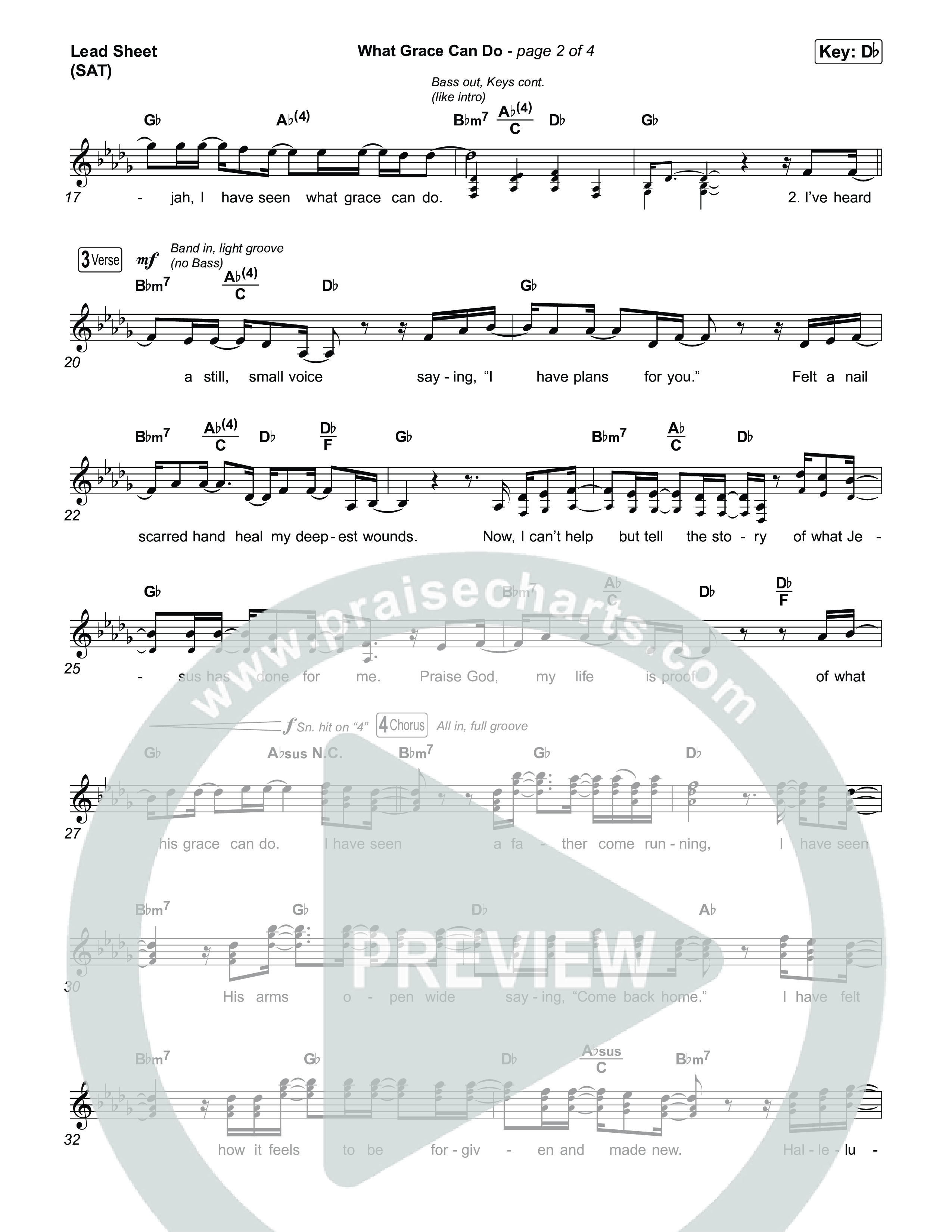 What Grace Can Do Lead Sheet (SAT) (Cochren & Co)