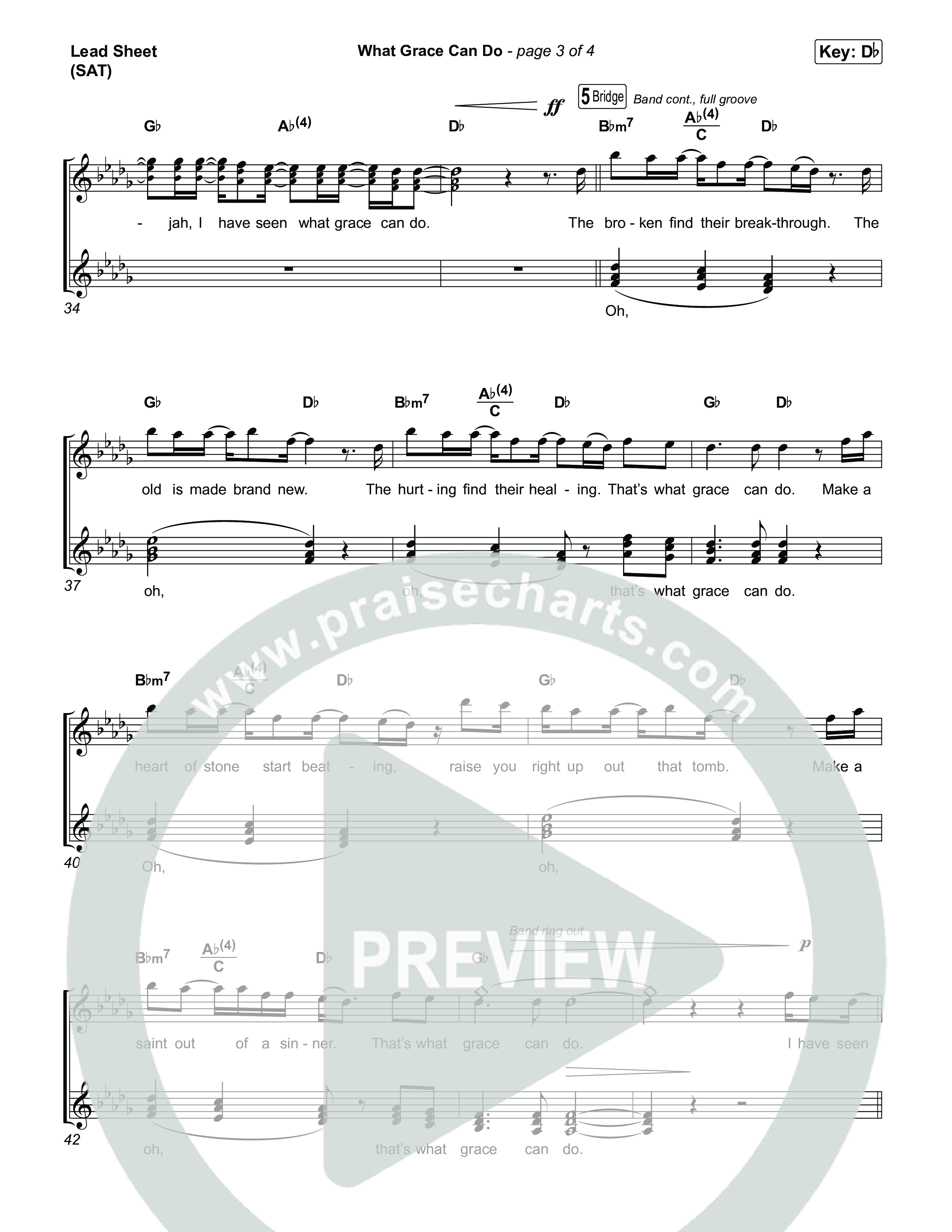 What Grace Can Do Lead Sheet (SAT) (Cochren & Co)