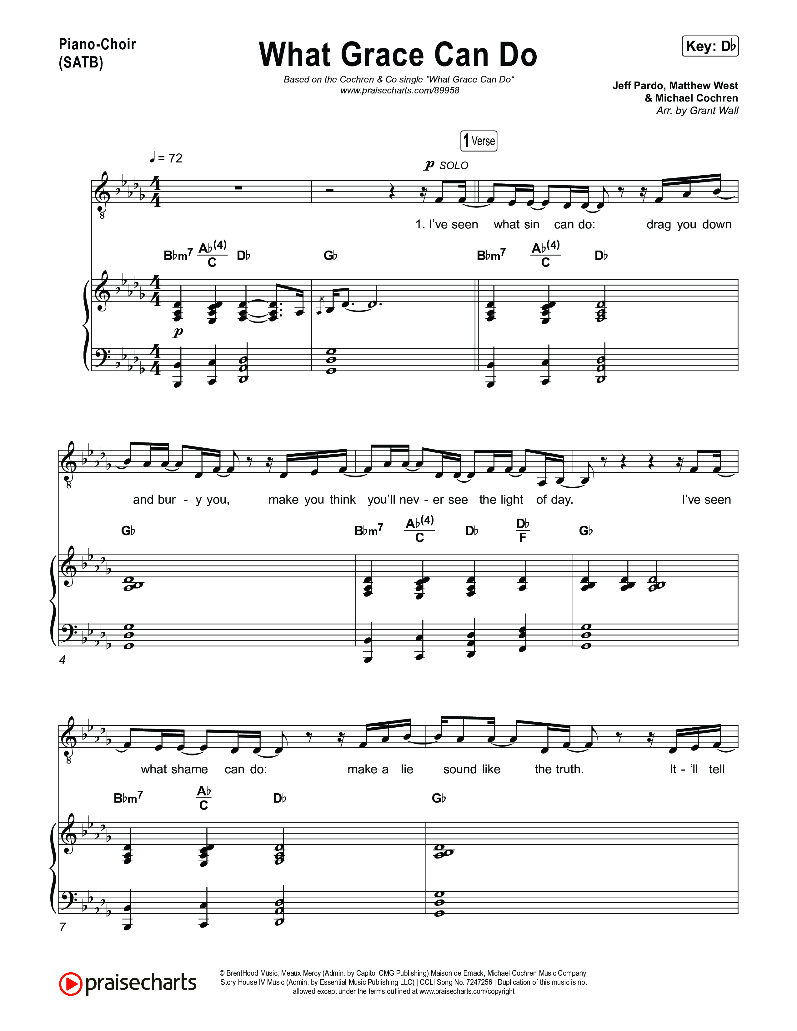 What Grace Can Do Piano/Vocal Pack (Cochren & Co)