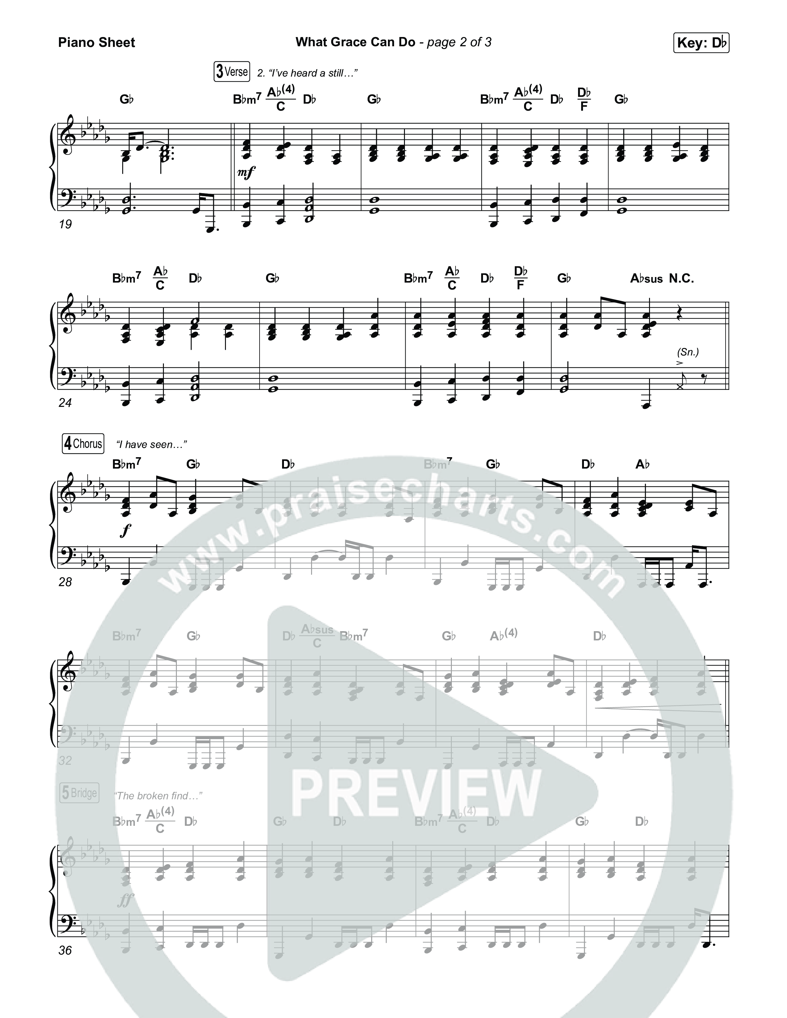 What Grace Can Do Piano Sheet (Cochren & Co)
