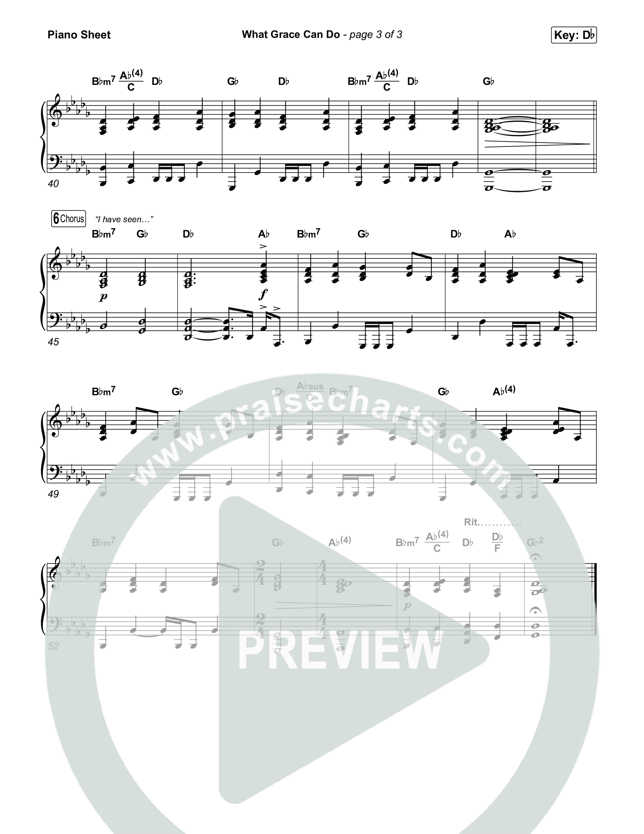 What Grace Can Do Piano Sheet (Cochren & Co)