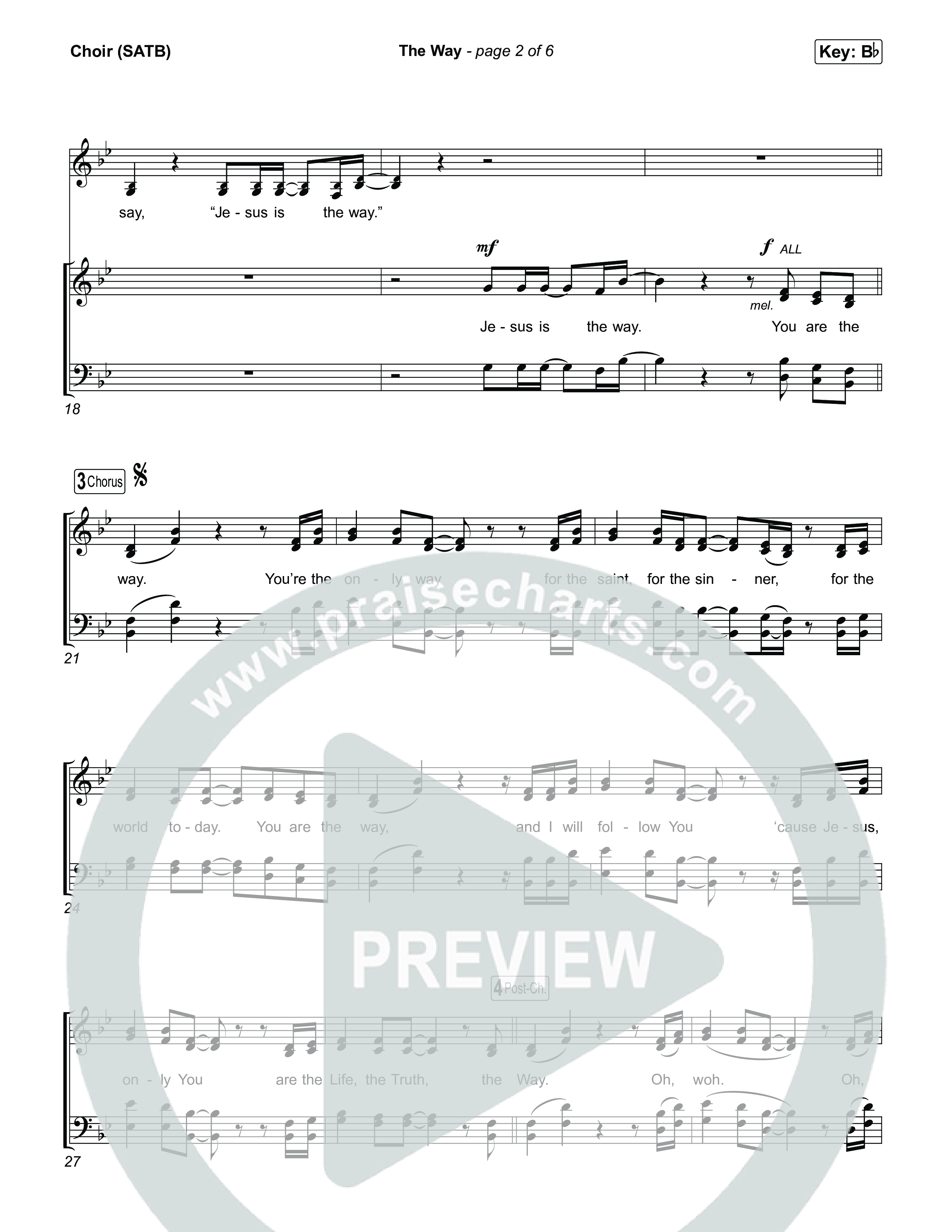 The Way Choir Sheet (SATB) (Jon Reddick)