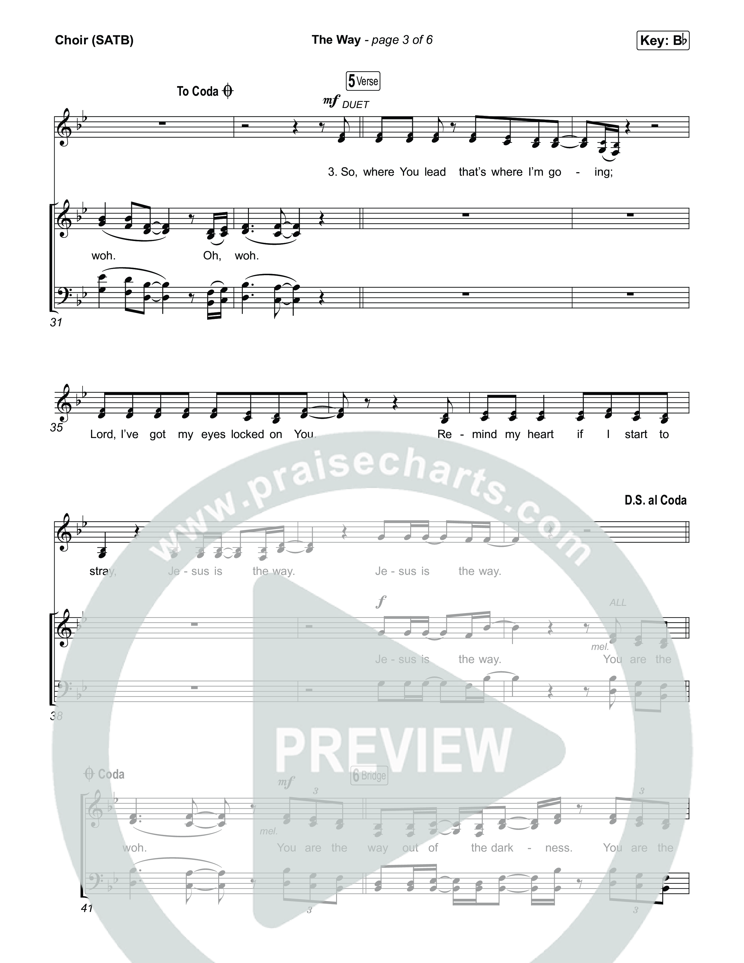 The Way Choir Sheet (SATB) (Jon Reddick)