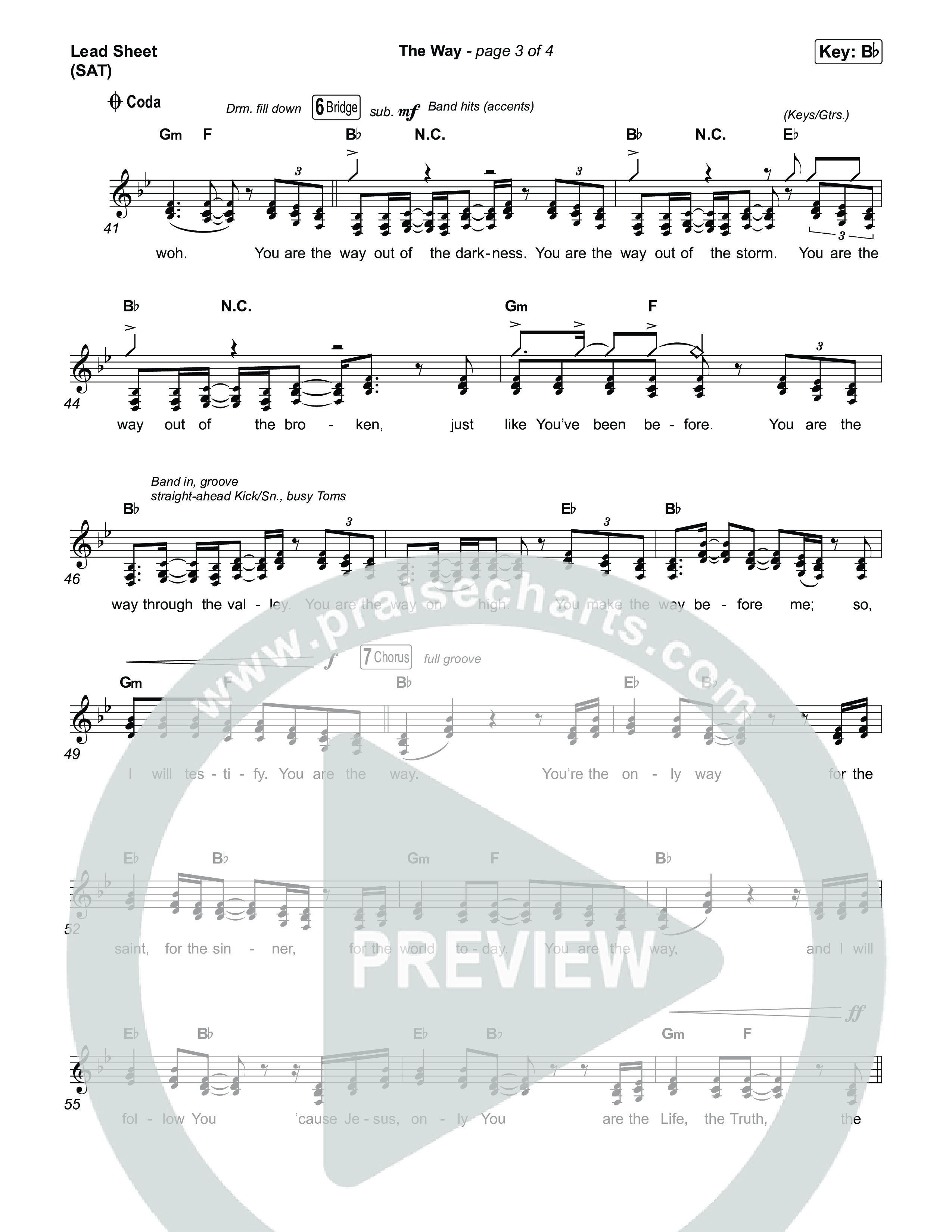 The Way Lead Sheet (SAT) (Jon Reddick)
