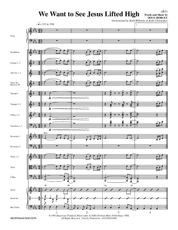 We Want To See Jesus Lifted High Orchestration (Doug Horley)