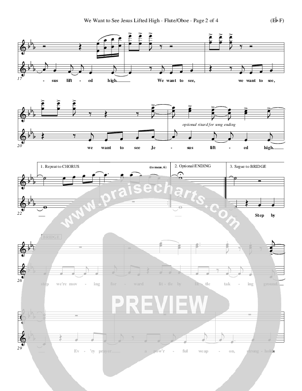 We Want To See Jesus Lifted High Flute/Oboe (Doug Horley)