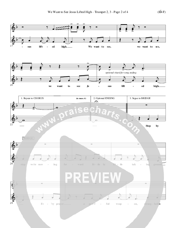 We Want To See Jesus Lifted High Trumpet 2/3 (Doug Horley)