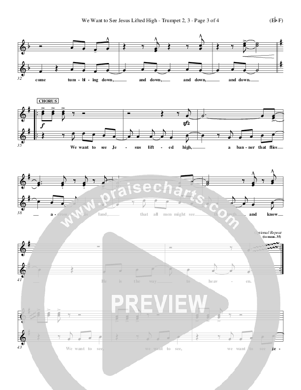 We Want To See Jesus Lifted High Trumpet 2/3 (Doug Horley)