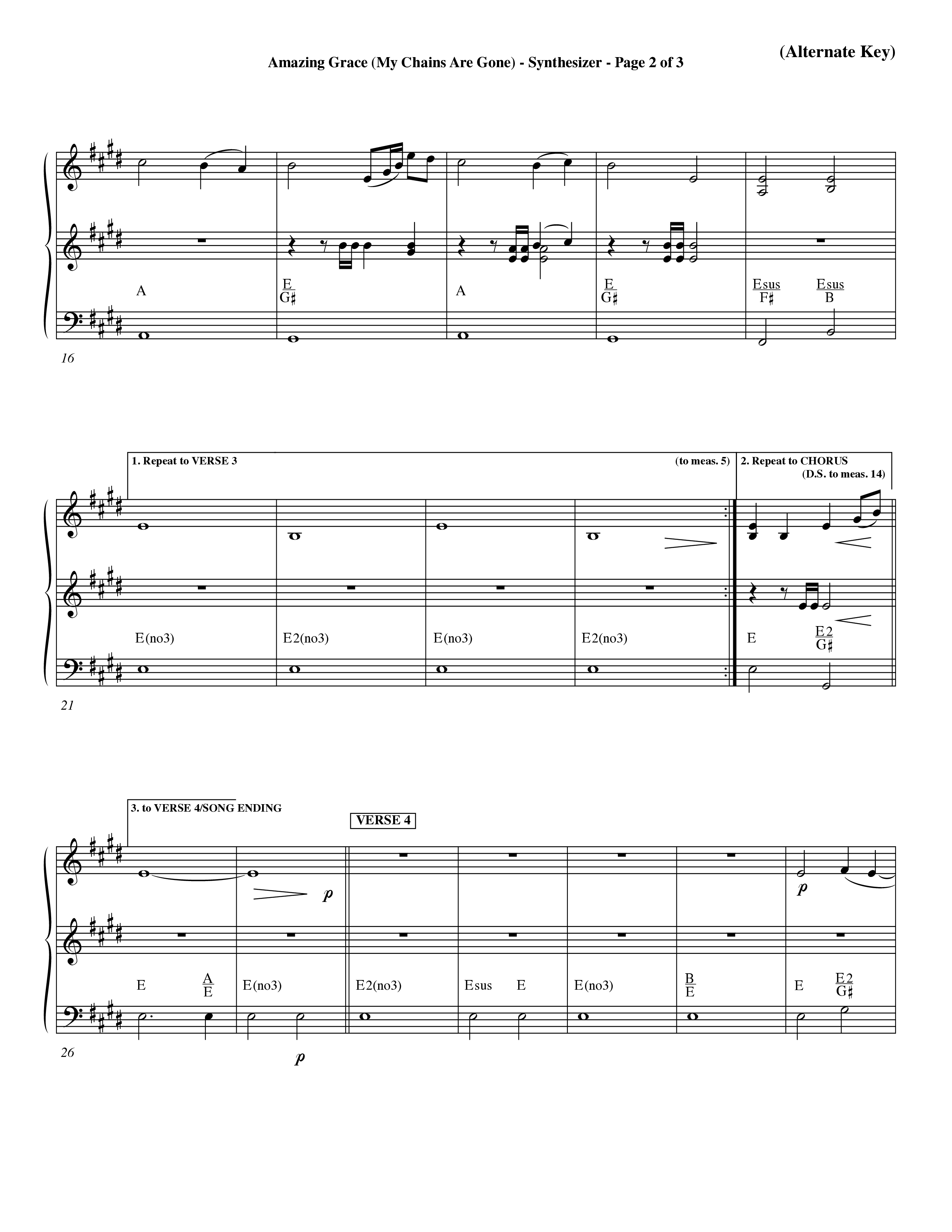 Amazing Grace (My Chains Are Gone) (Choral Anthem SATB) Synth (Word Music Choral / Orch. David Winkler)