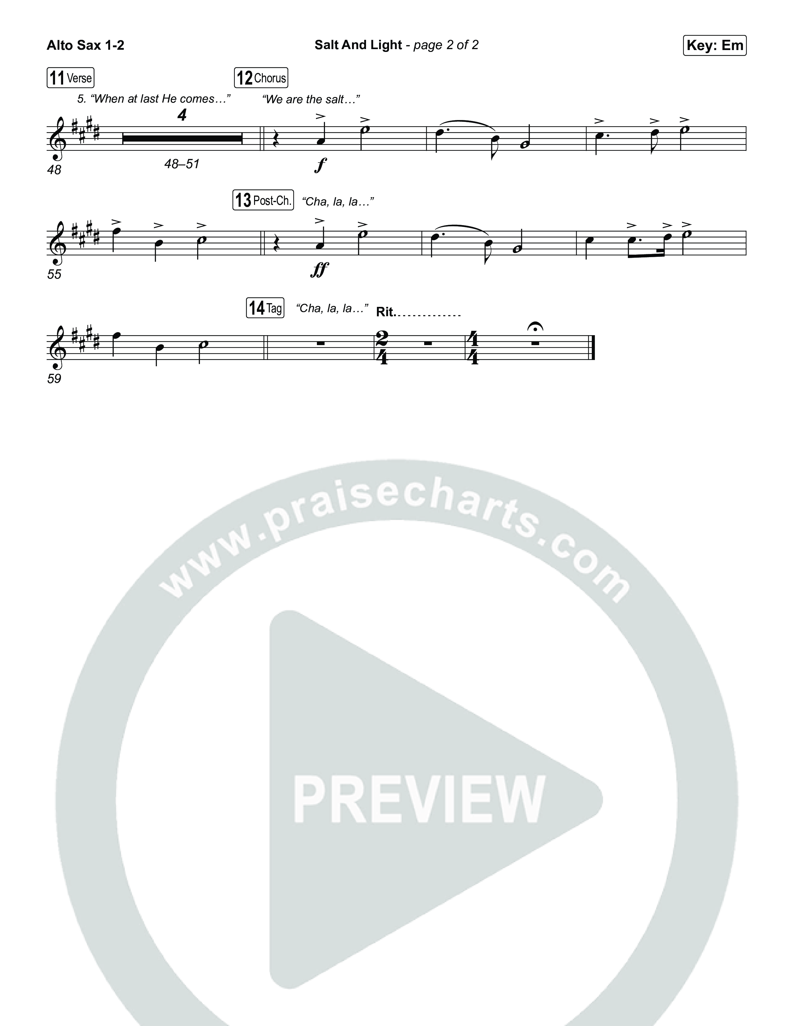 Salt And Light Alto Sax 1,2 (Rend Collective)