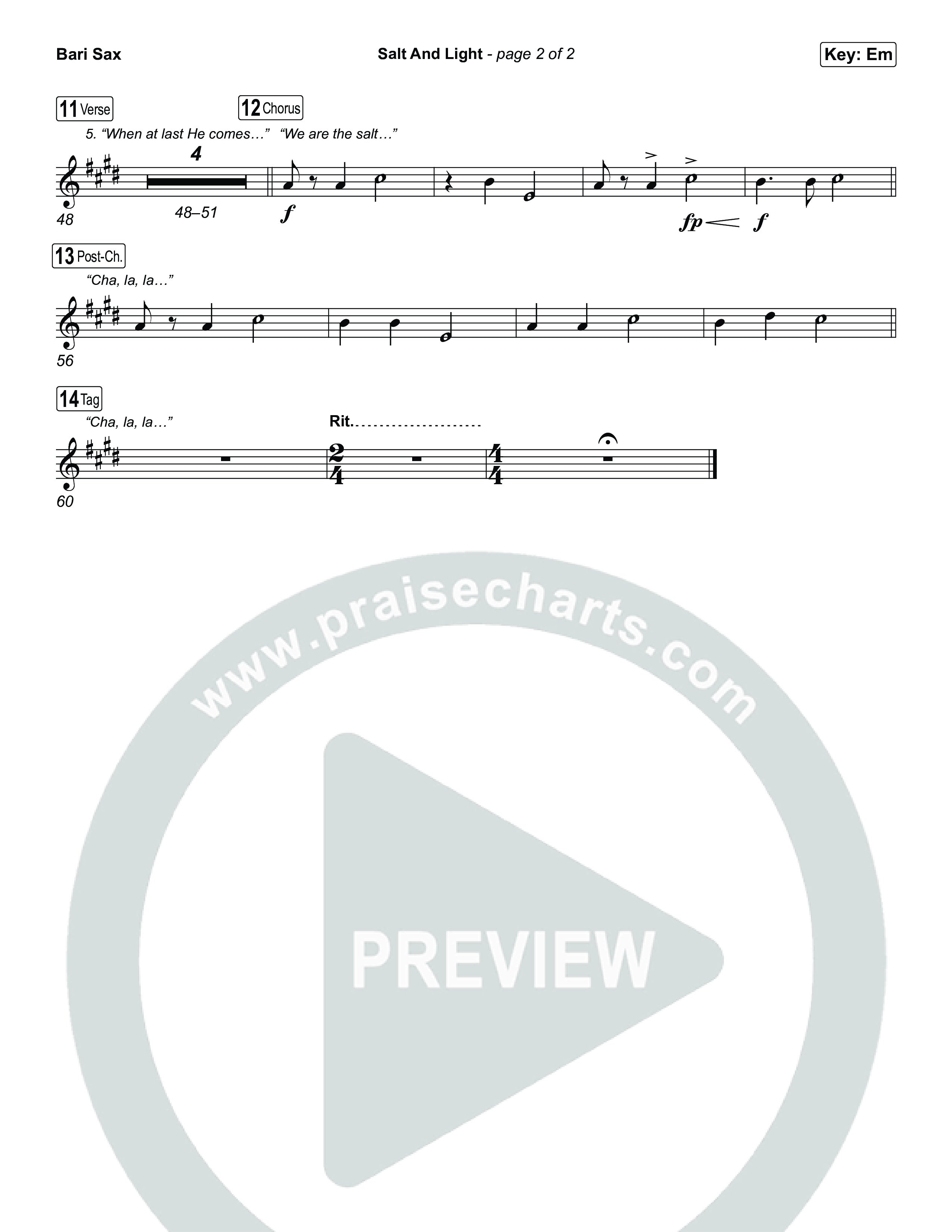 Salt And Light Bari Sax (Rend Collective)
