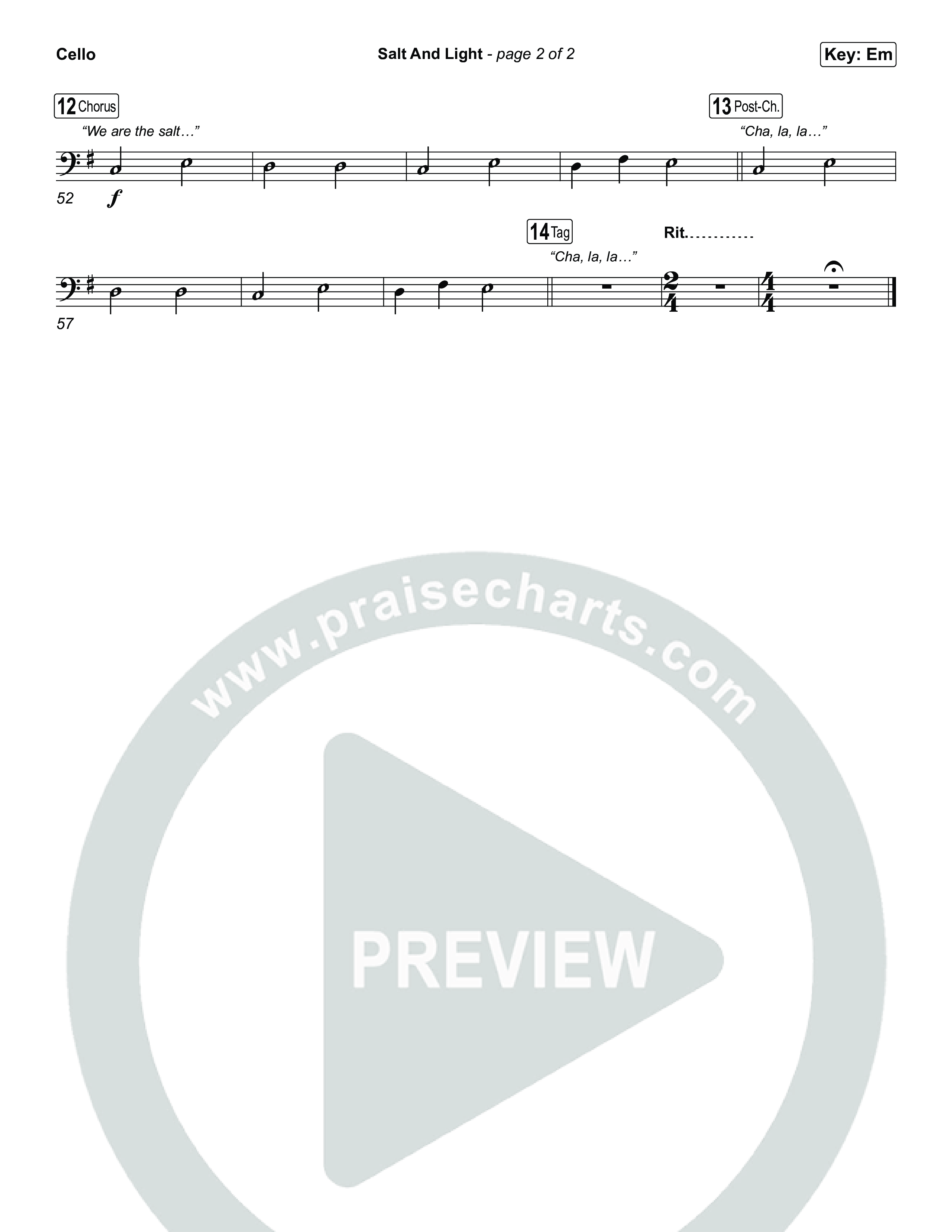Salt And Light Cello (Rend Collective)