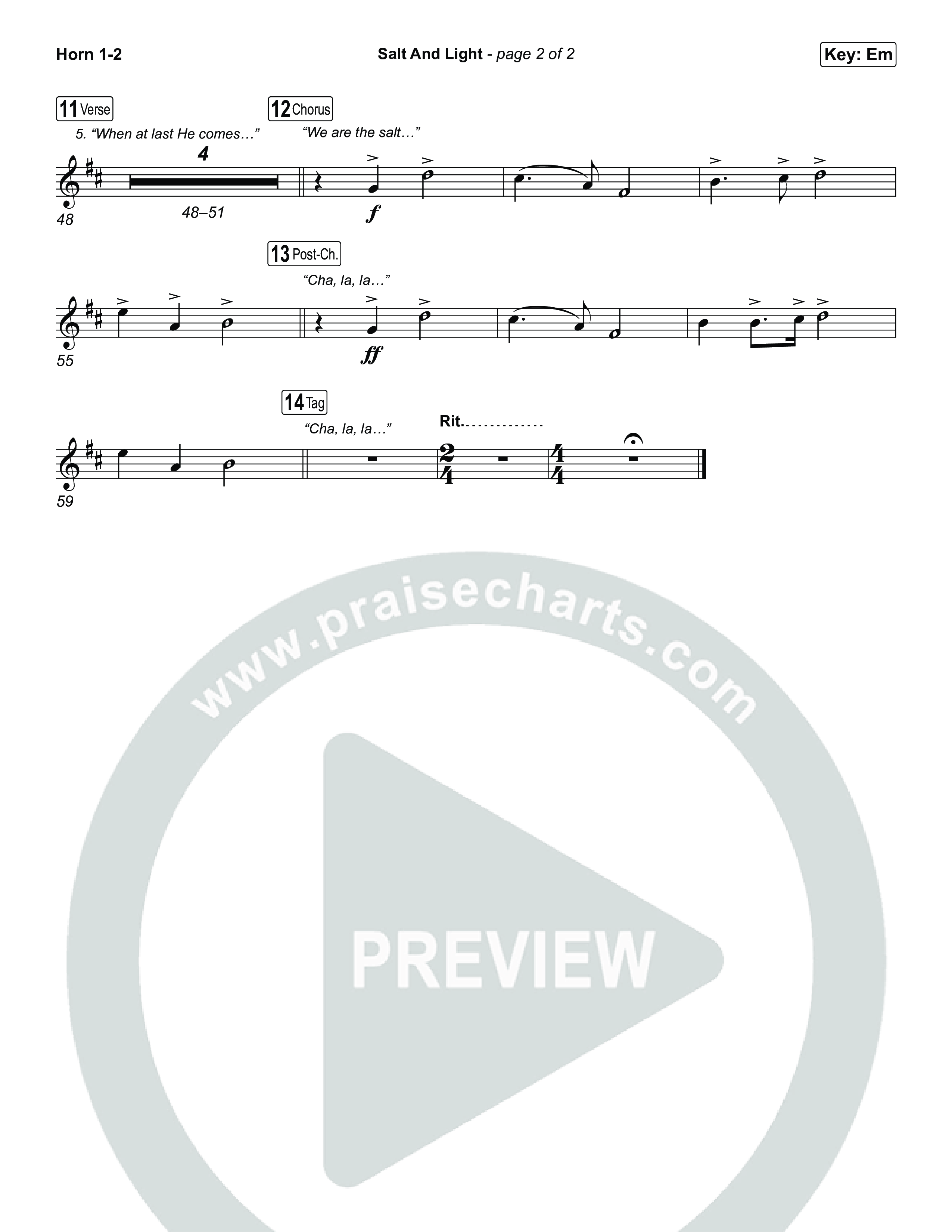 Salt And Light French Horn 1,2 (Rend Collective)