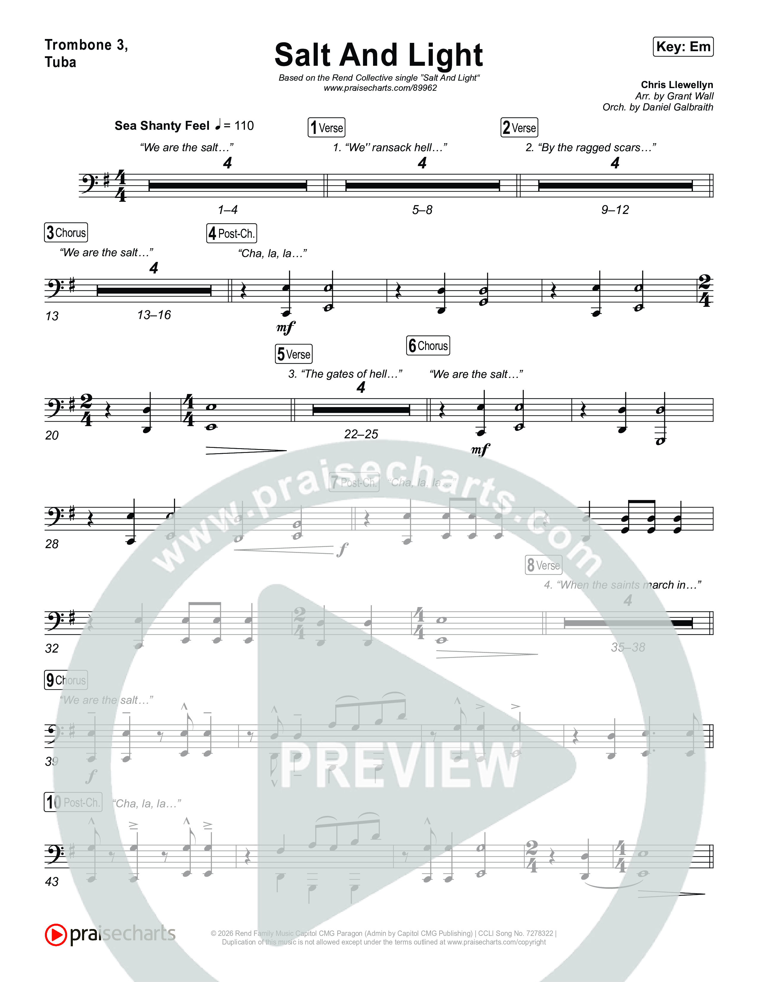 Salt And Light Trombone 3/Tuba (Rend Collective)