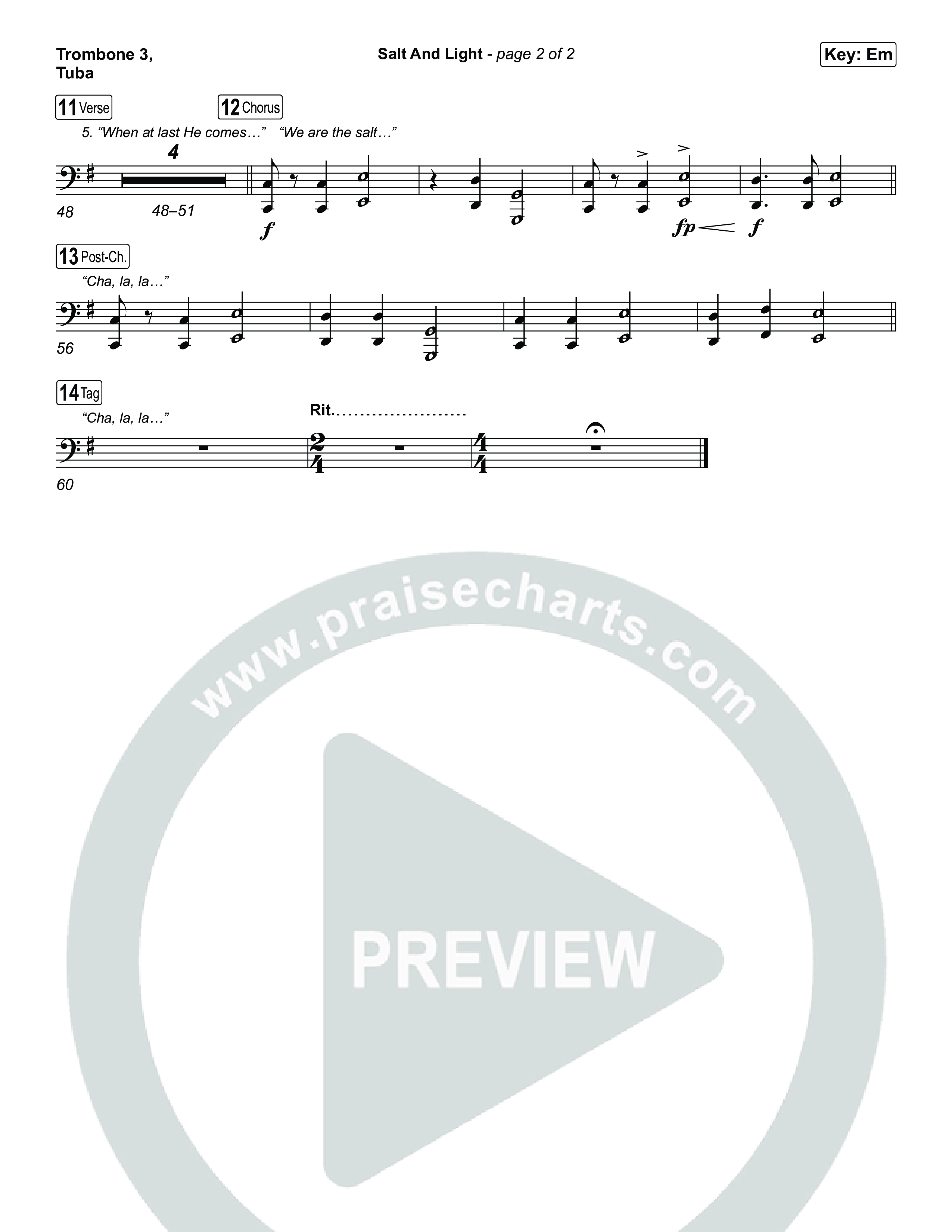Salt And Light Trombone 3/Tuba (Rend Collective)