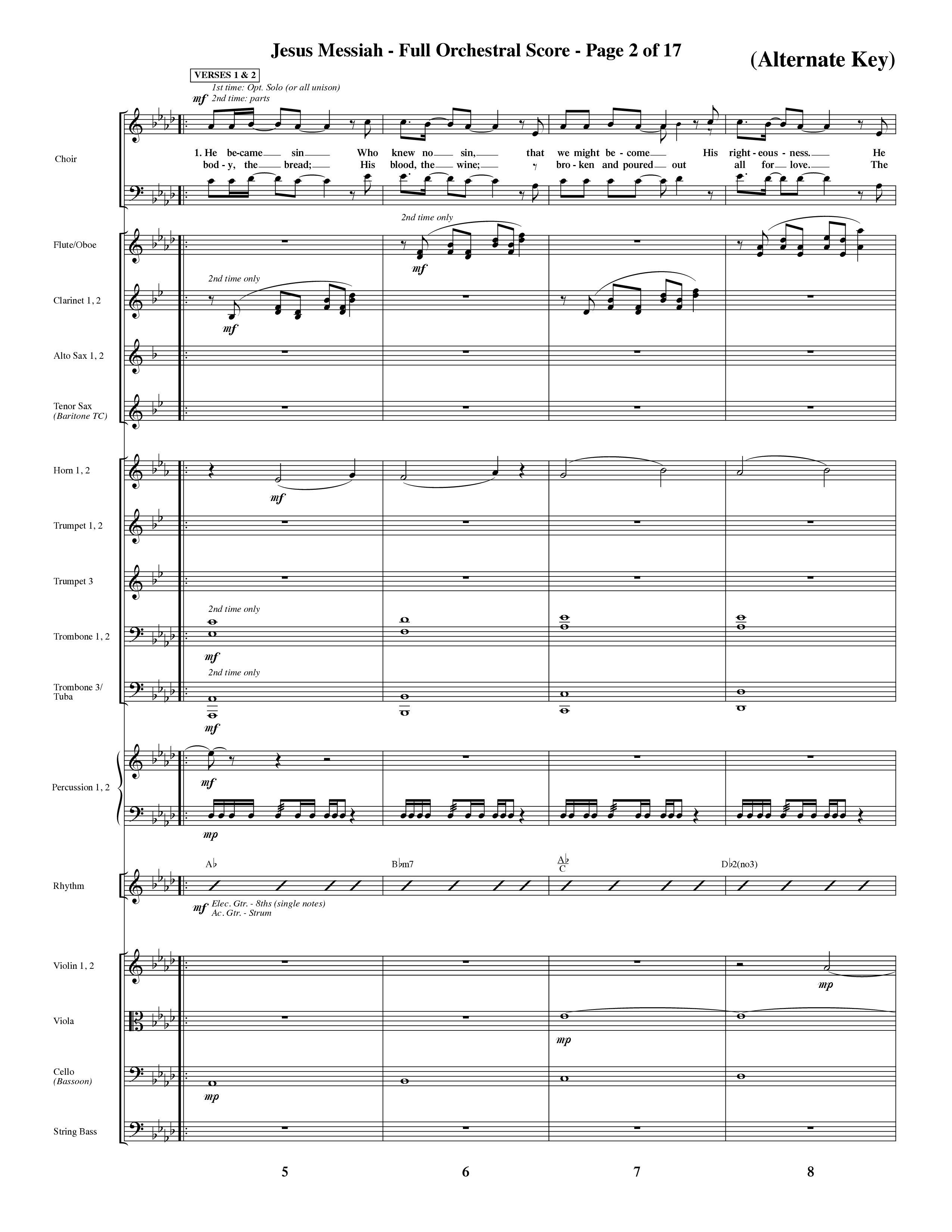 Jesus Messiah (Choral Anthem SATB) Conductor's Score (Word Music Choral / Orch. Ric Domenico)