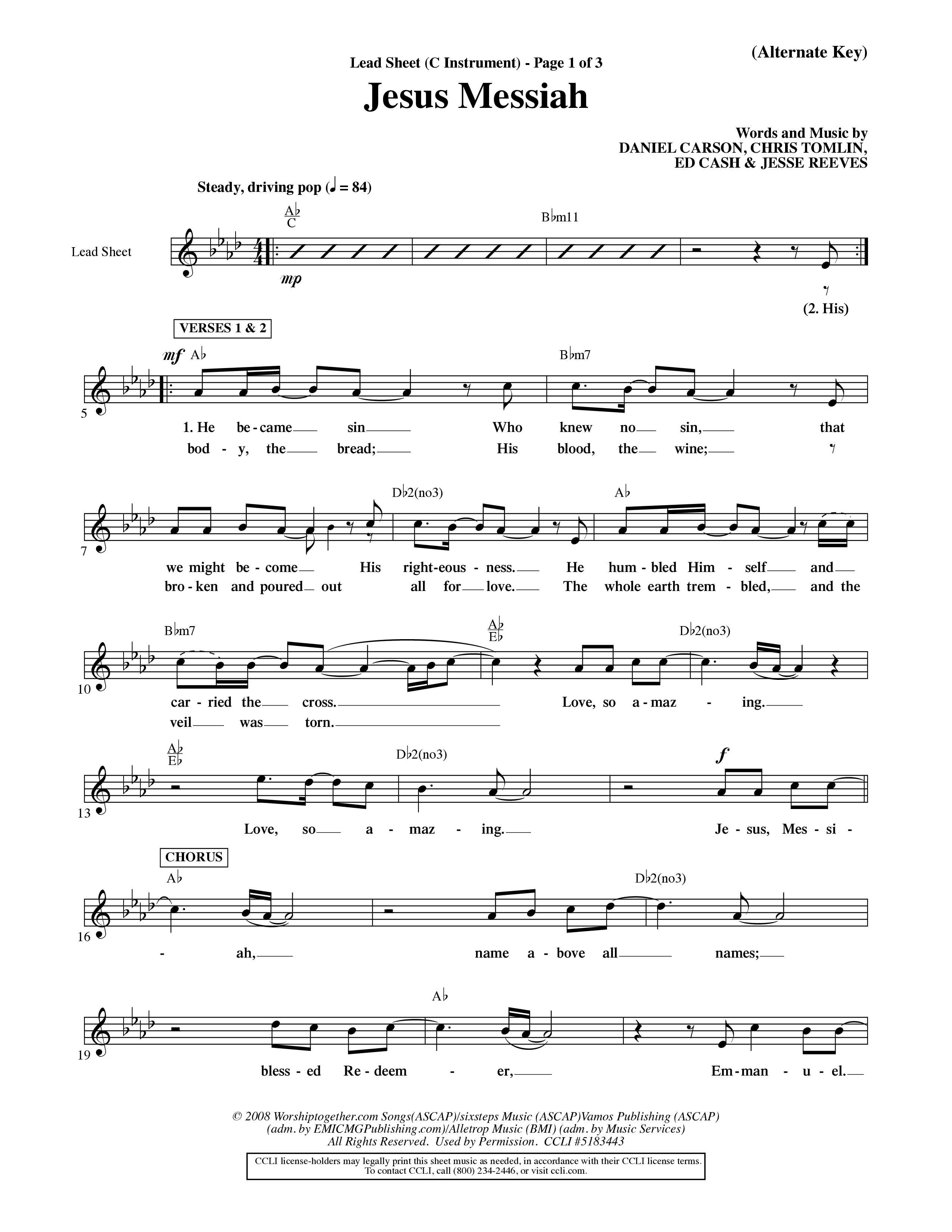 Jesus Messiah (Choral Anthem SATB) Rhythm Pack (Word Music Choral / Orch. Ric Domenico)