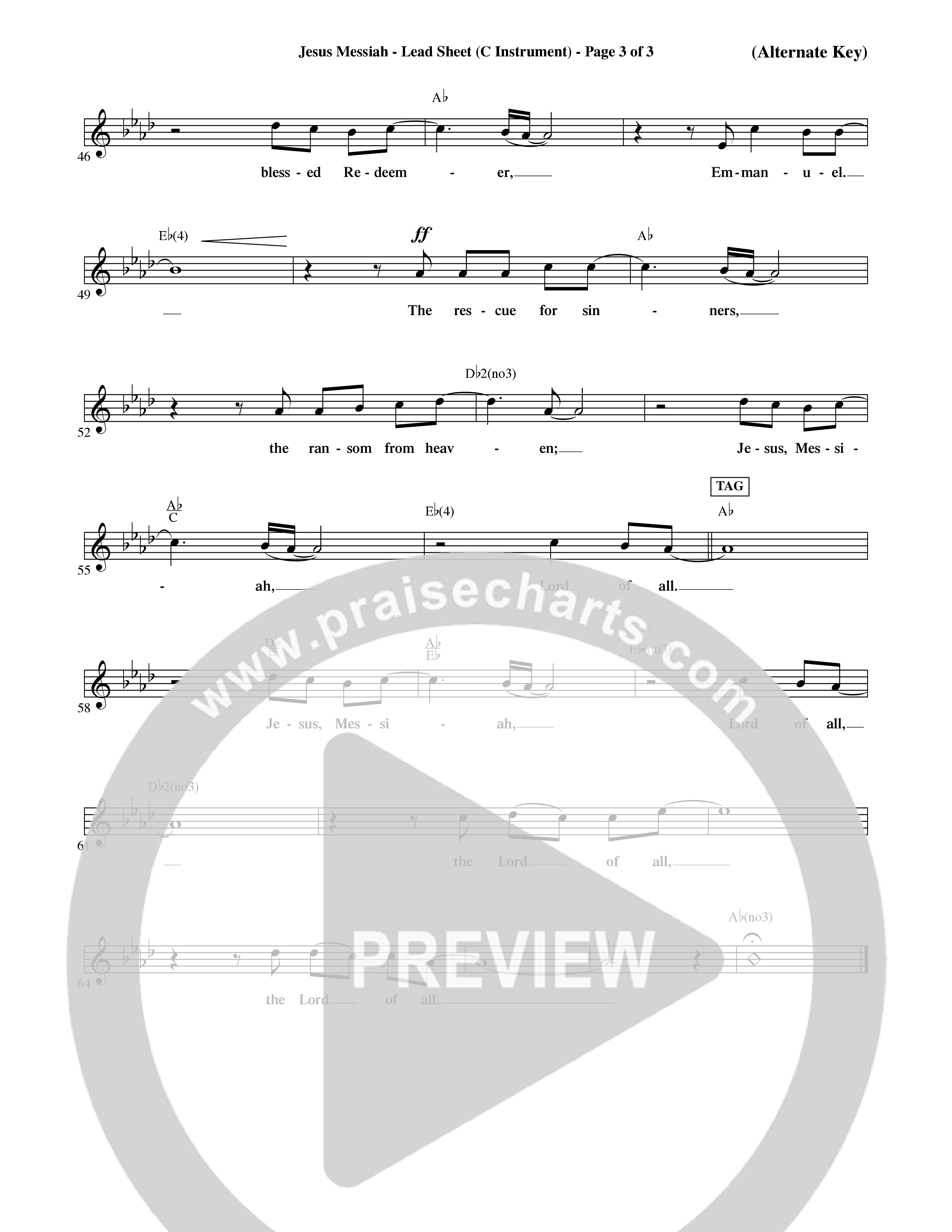 Jesus Messiah (Choral Anthem SATB) Rhythm Pack (Word Music Choral / Orch. Ric Domenico)